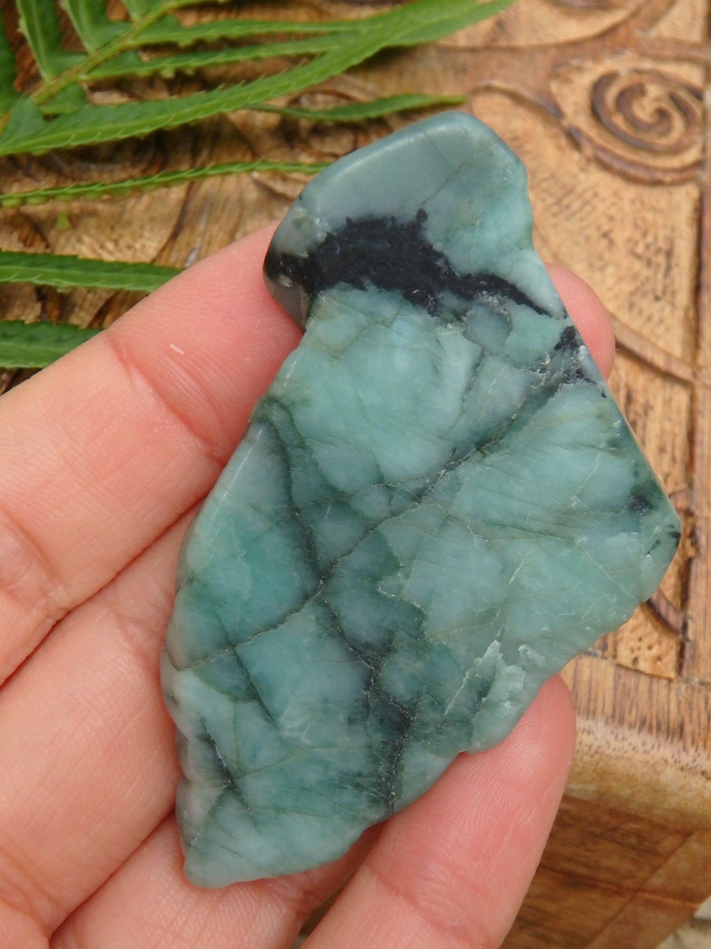  Deep Green Emerald Slice From Brazil 1