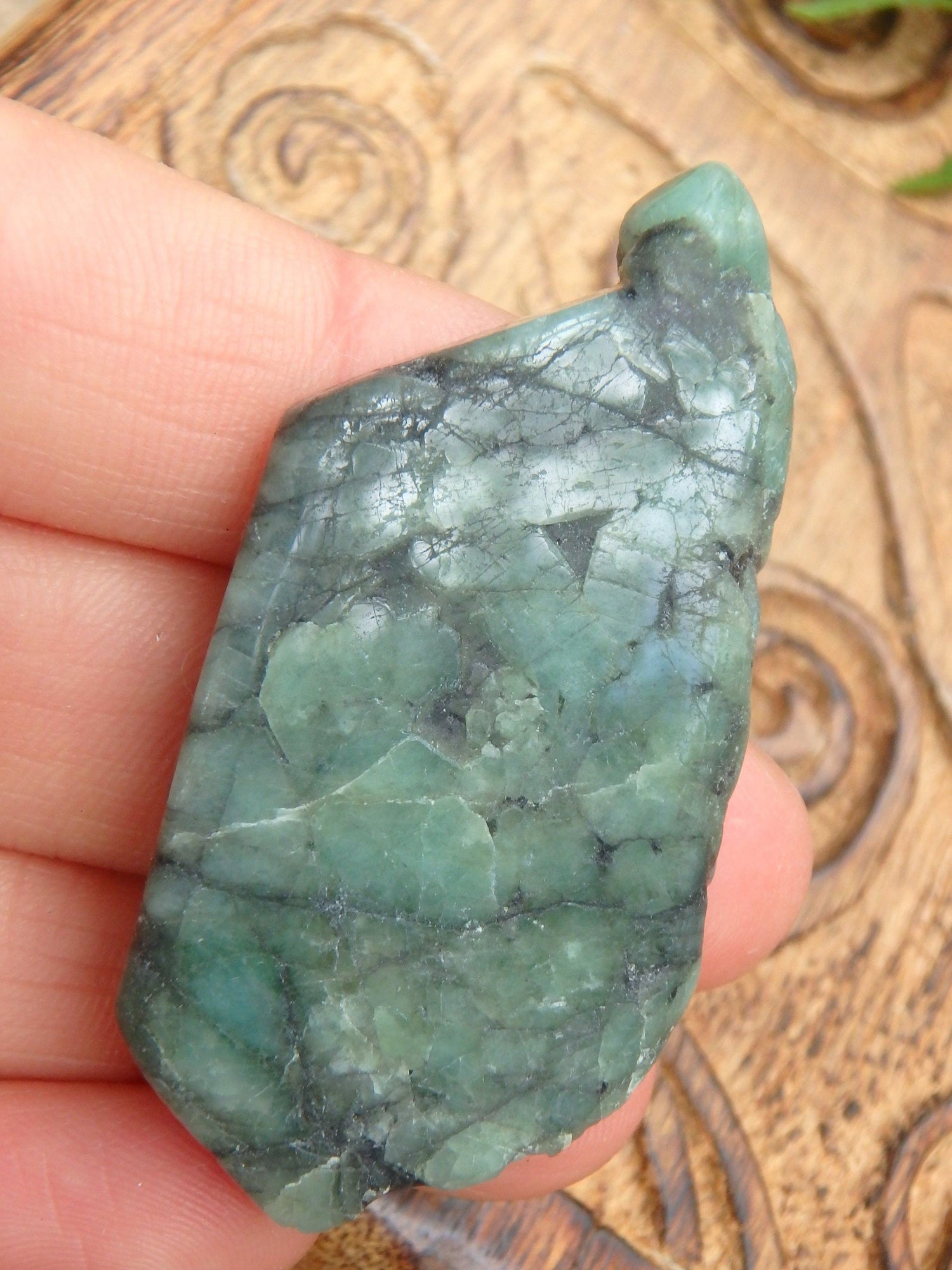  Deep Green Emerald Slice From Brazil 4