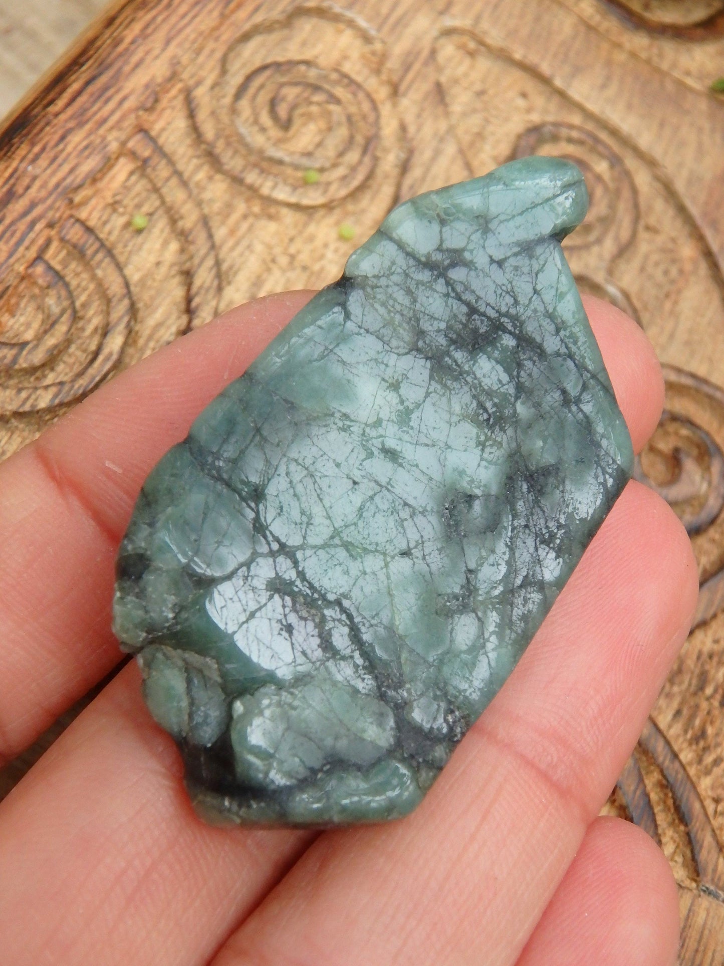  Deep Green Emerald Slice From Brazil 4