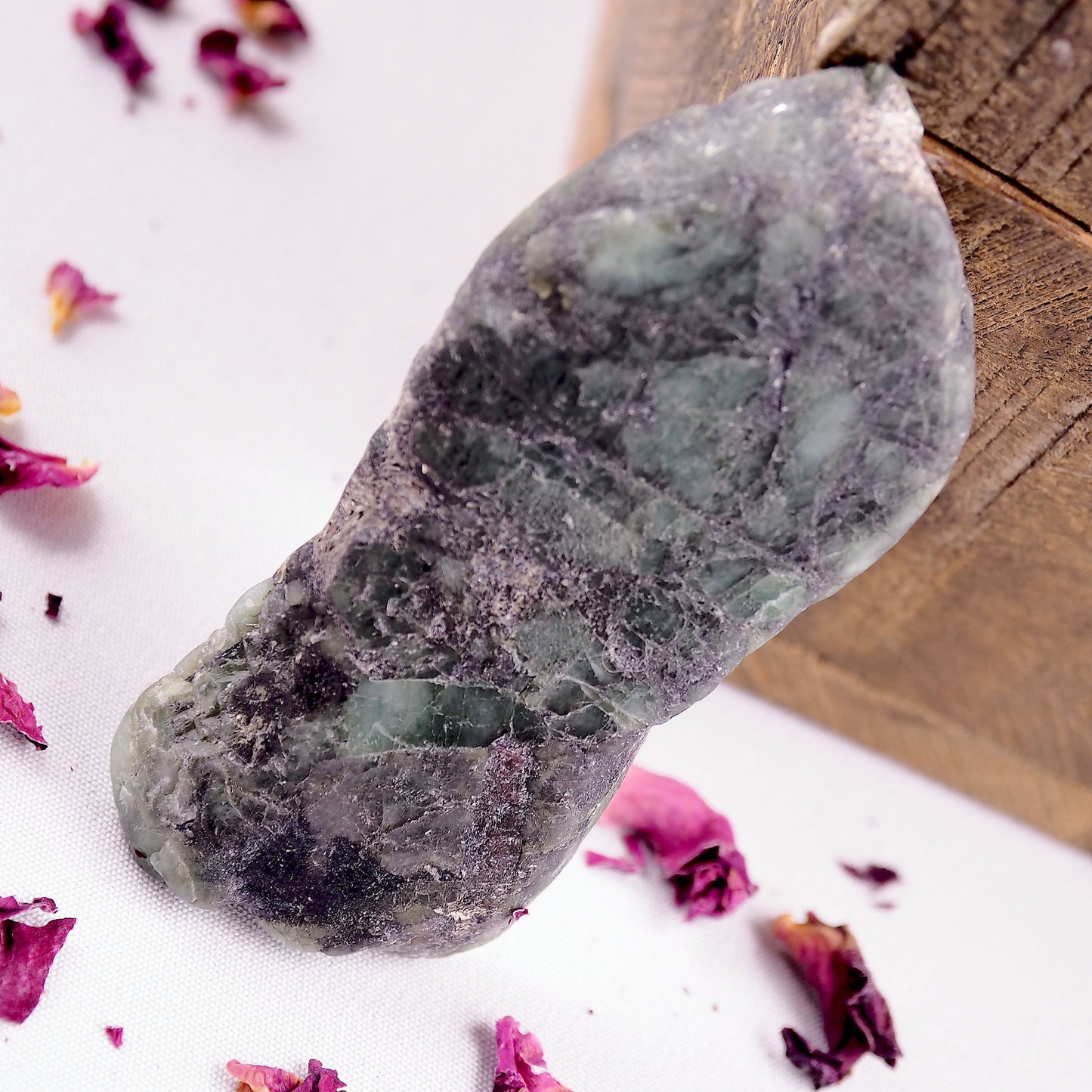 Green Emerald Partially Polished Slice From Brazil #4 - Earth Family Crystals