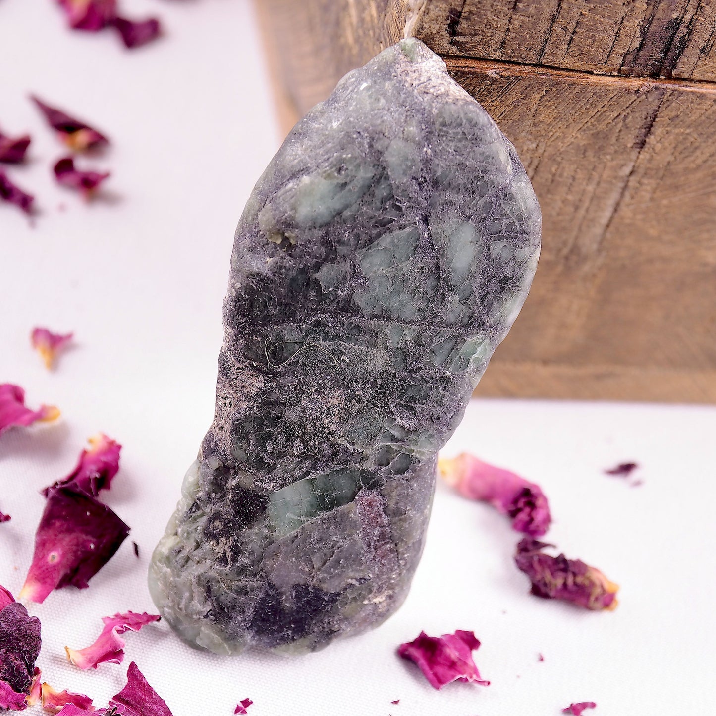 Green Emerald Partially Polished Slice From Brazil #4 - Earth Family Crystals