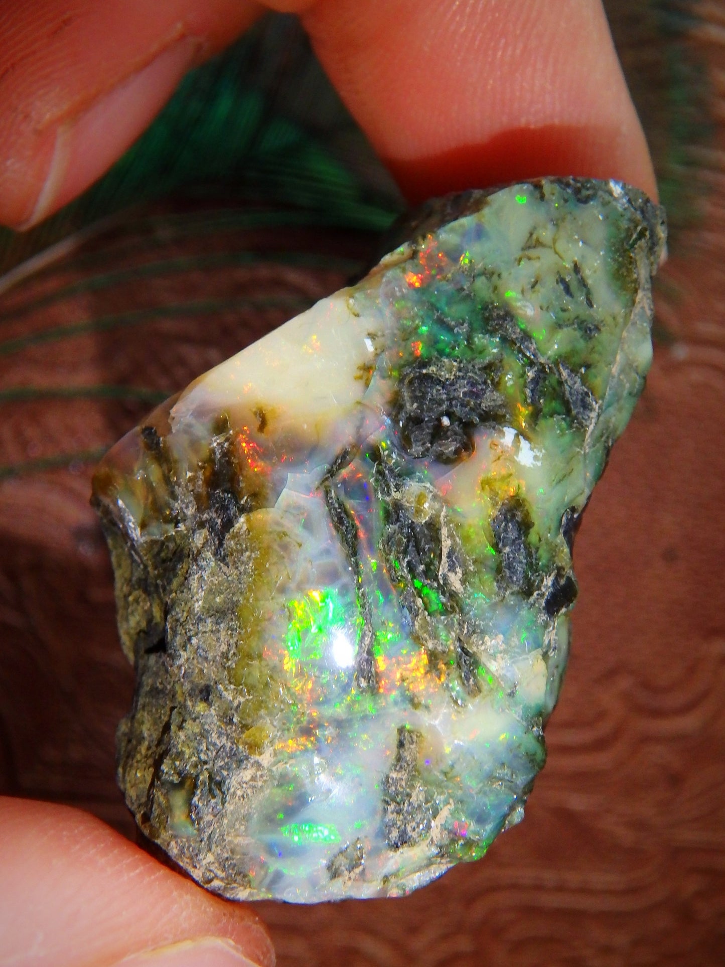 High Flash Unusual Formation Ethiopian Opal Collectors Specimen - Earth Family Crystals