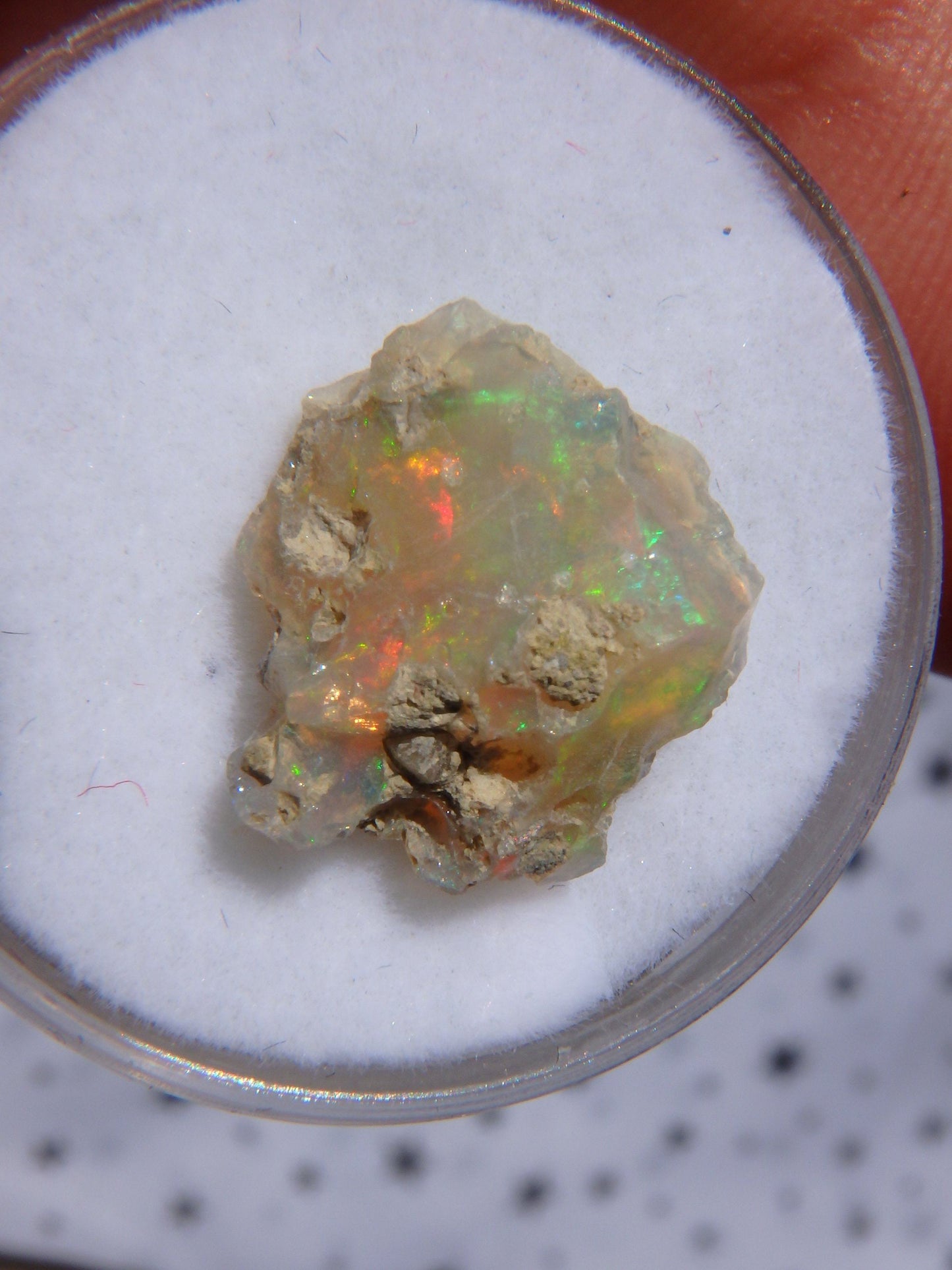  Beautiful Flashes Dainty Ethiopian Opal Raw Collectors Specimen 1