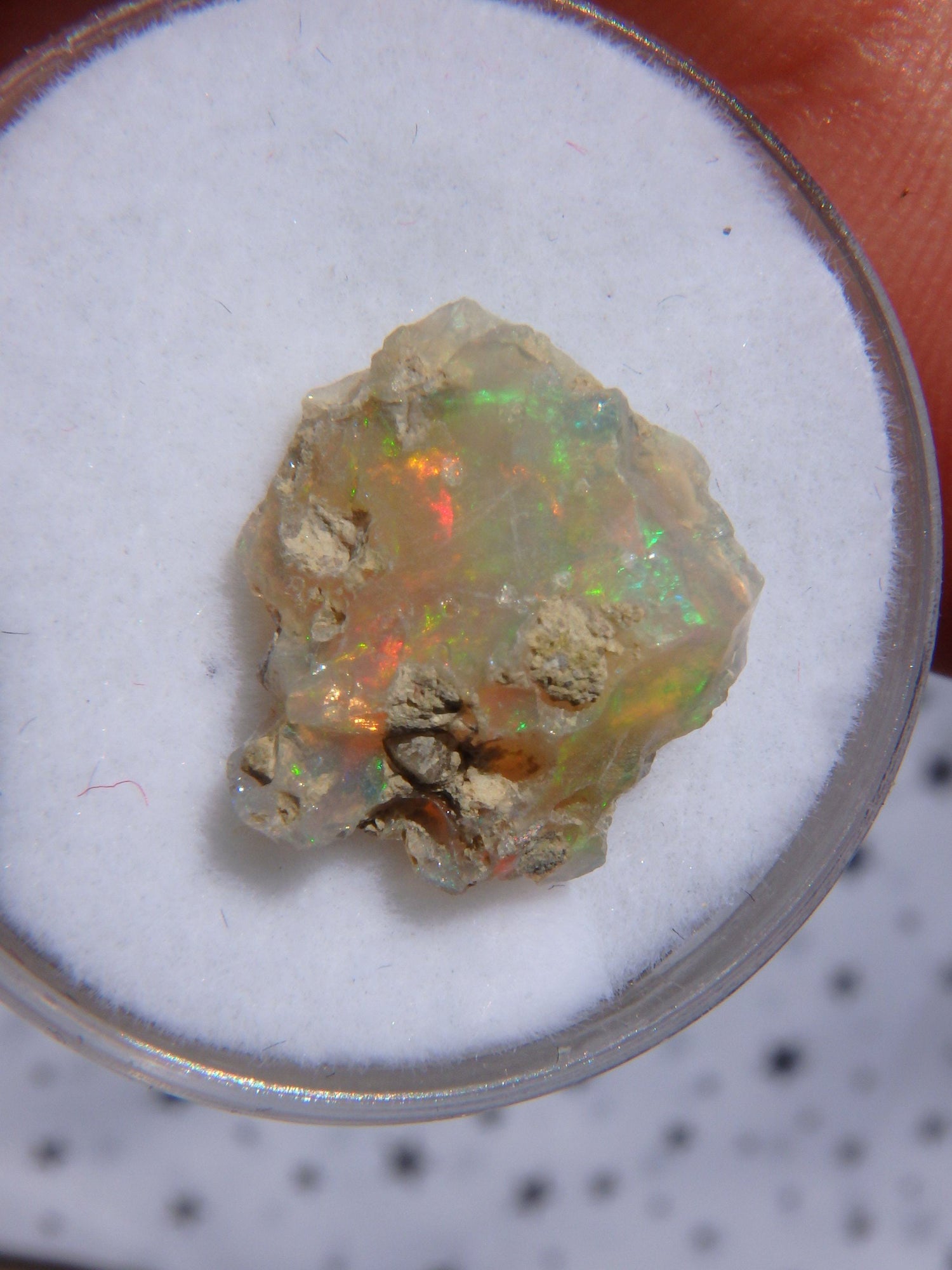  Beautiful Flashes Dainty Ethiopian Opal Raw Collectors Specimen 1
