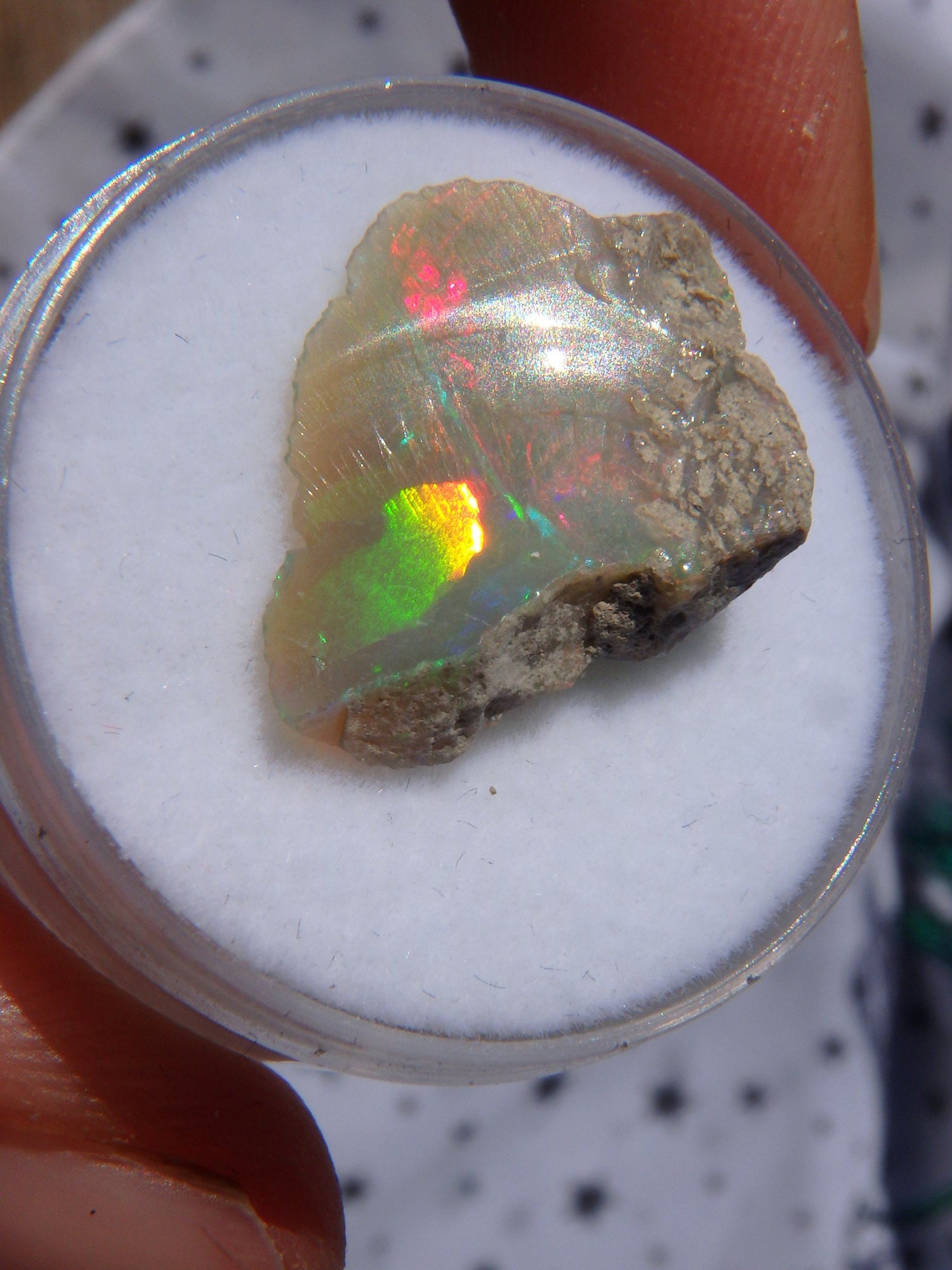  Beautiful Flashes Dainty Ethiopian Opal Raw Collectors Specimen 2