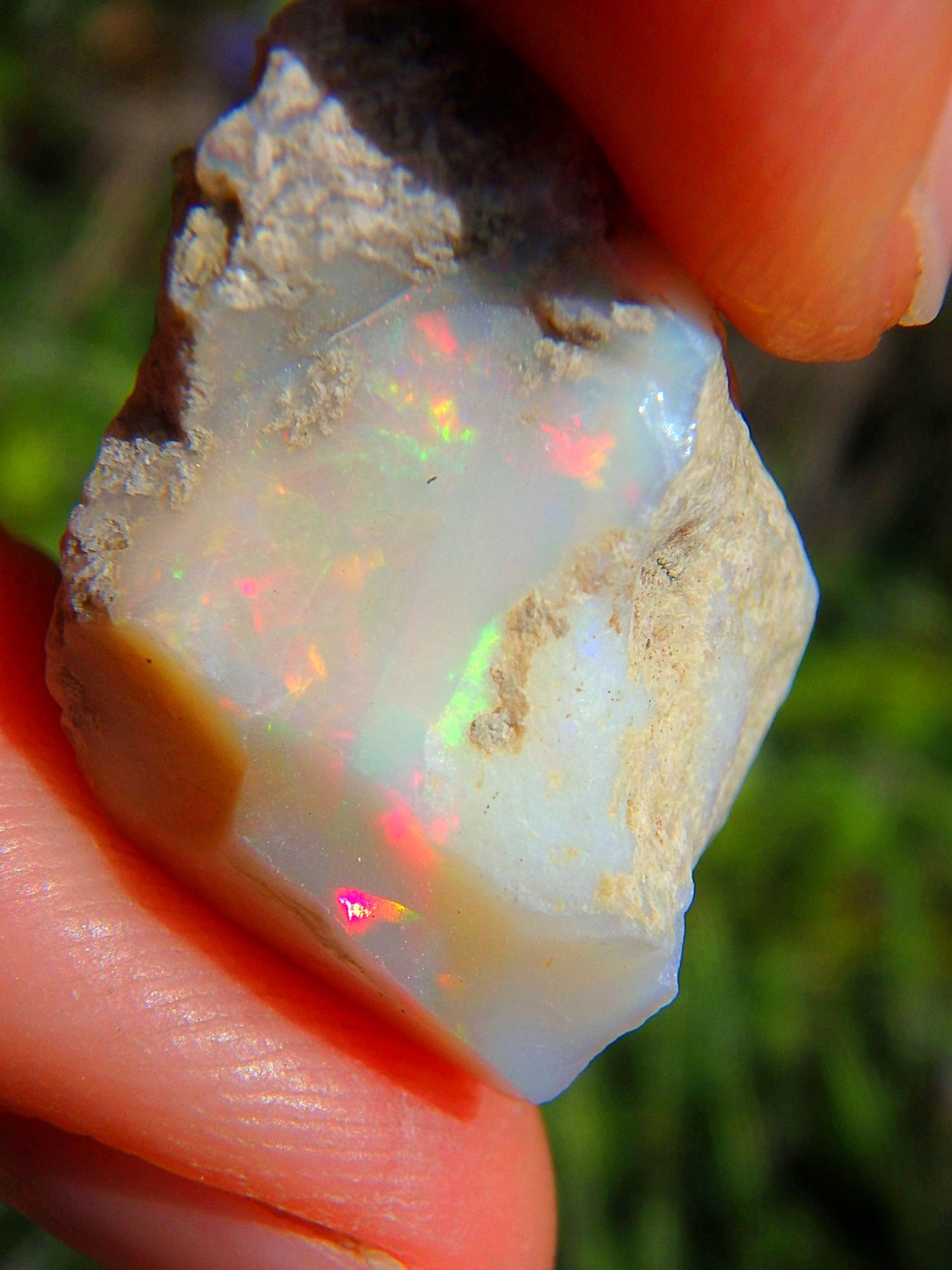 Rainbow Flashes Ethiopian Opal Raw Collectors Stone - Metiz Tier Price
