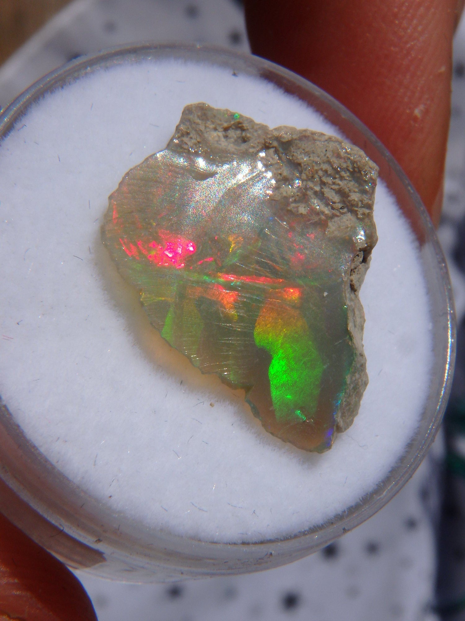  Beautiful Flashes Dainty Ethiopian Opal Raw Collectors Specimen 2