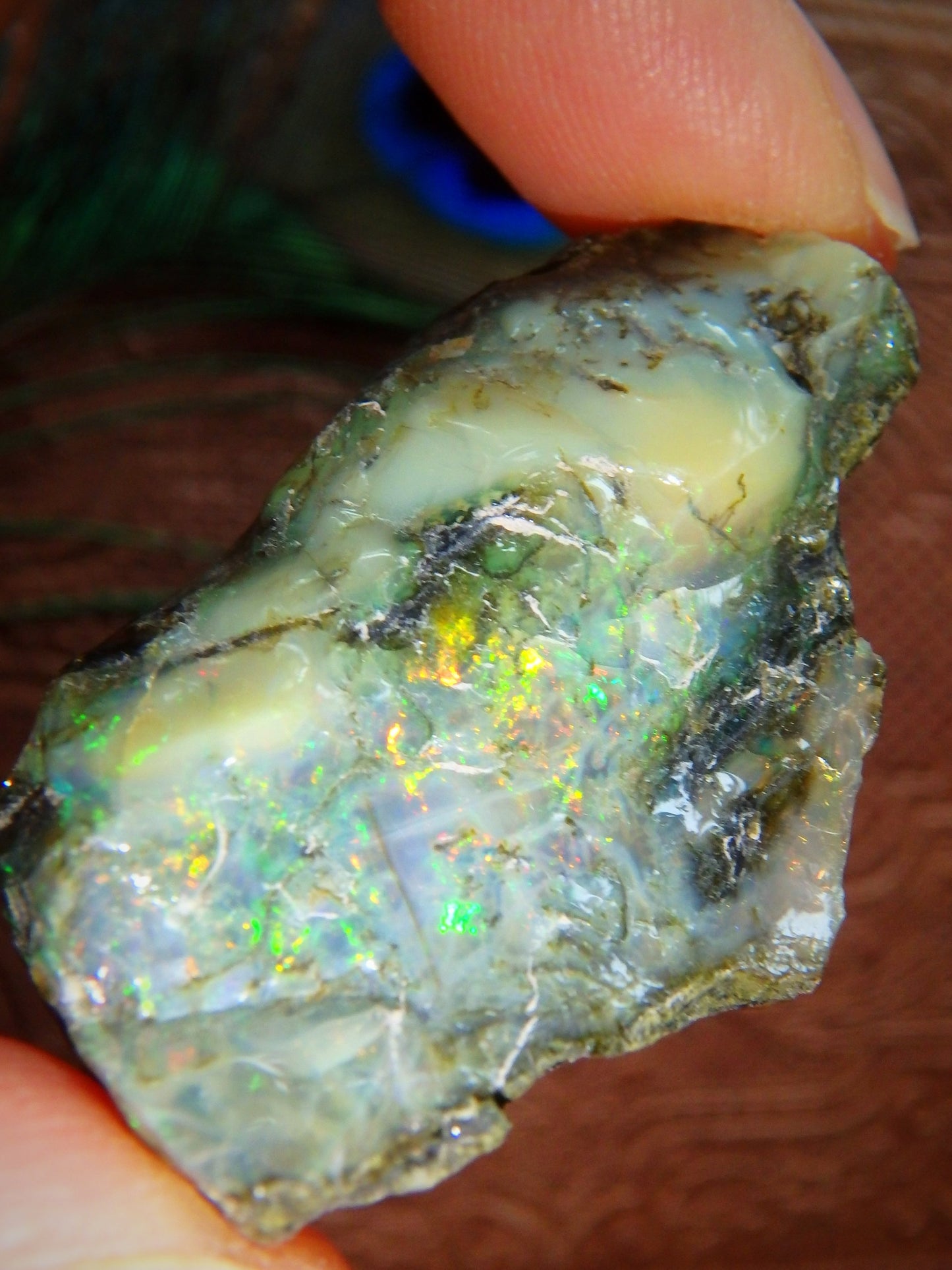 High Flash Unusual Formation Ethiopian Opal Collectors Specimen - Earth Family Crystals