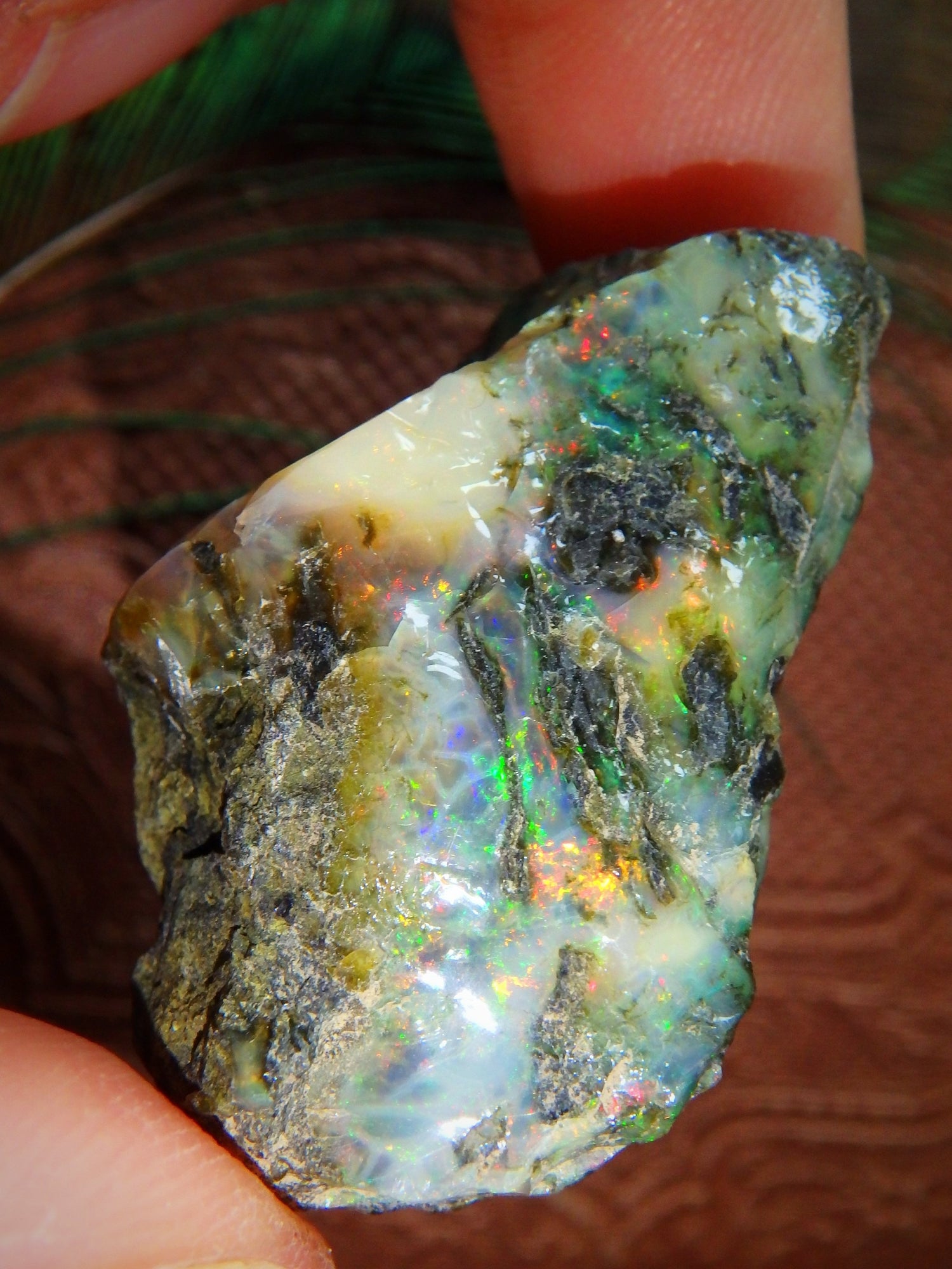 High Flash Unusual Formation Ethiopian Opal Collectors Specimen - Earth Family Crystals