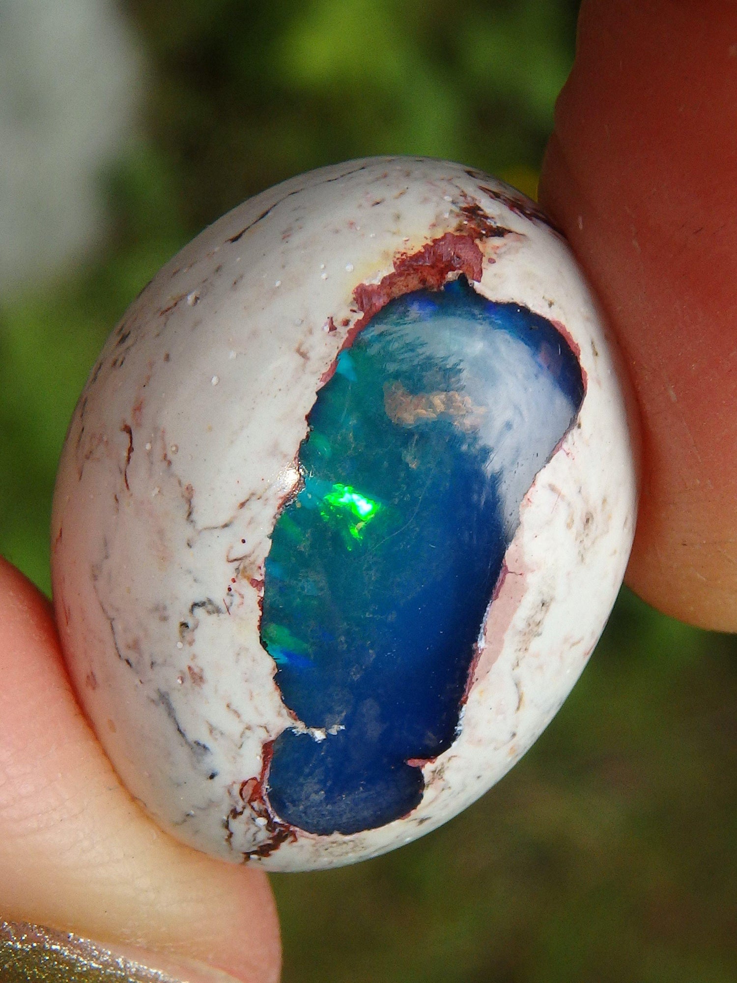  Amazing Green Sparkle Mexican Fire Opal Cabochon