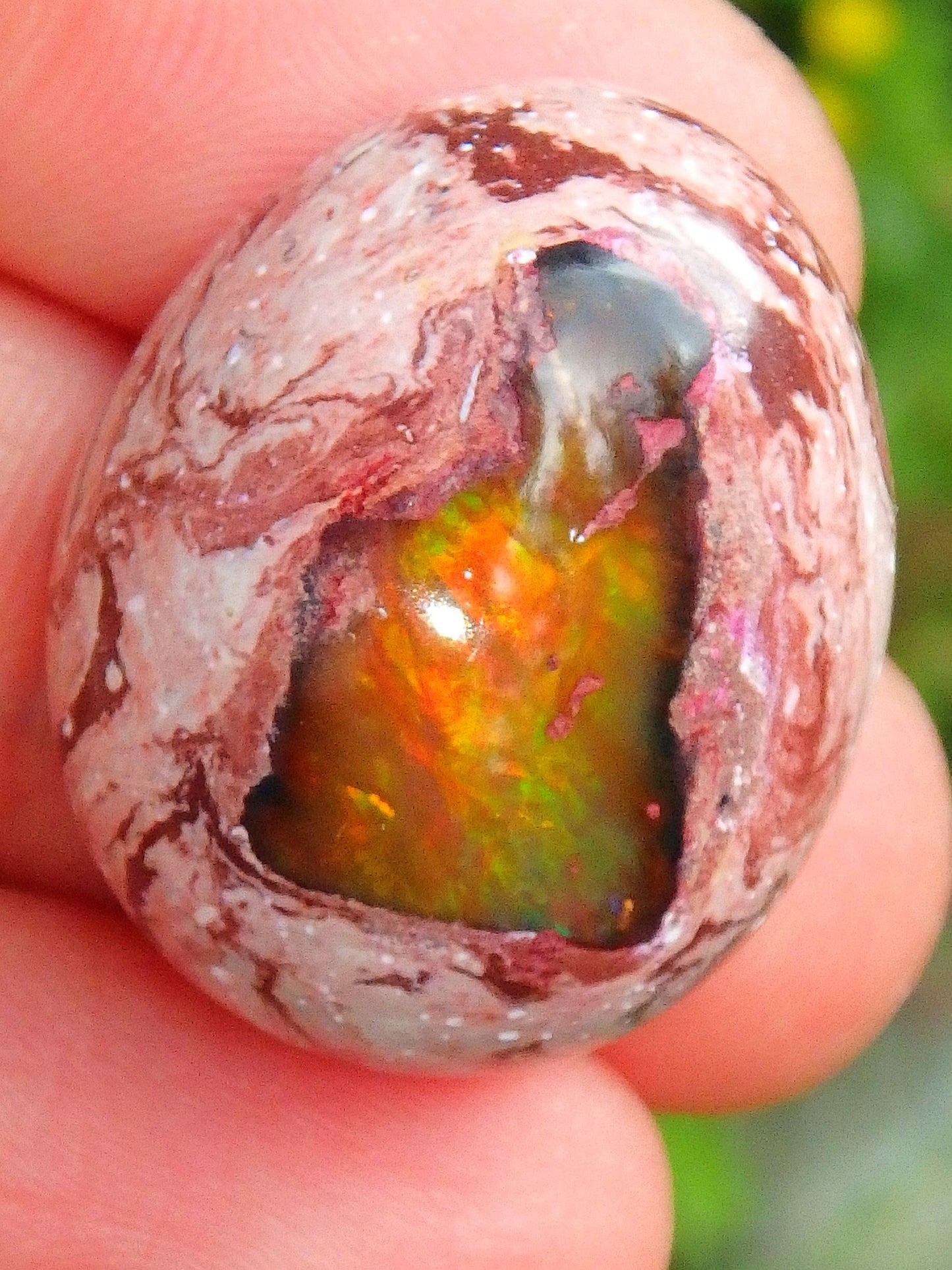 Intense Rainbow Sparkle Mexican Fire Opal Cabochon - Metiz Tier Price