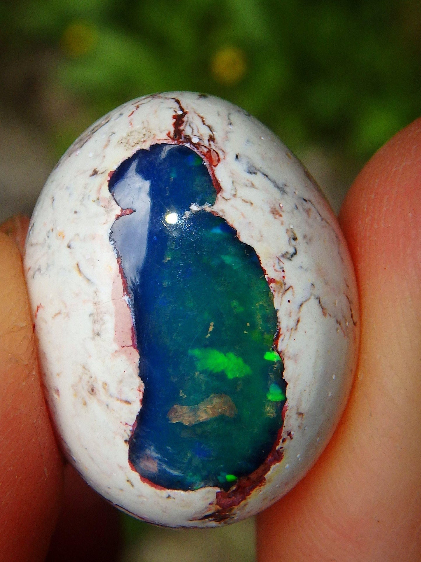  Amazing Green Sparkle Mexican Fire Opal Cabochon