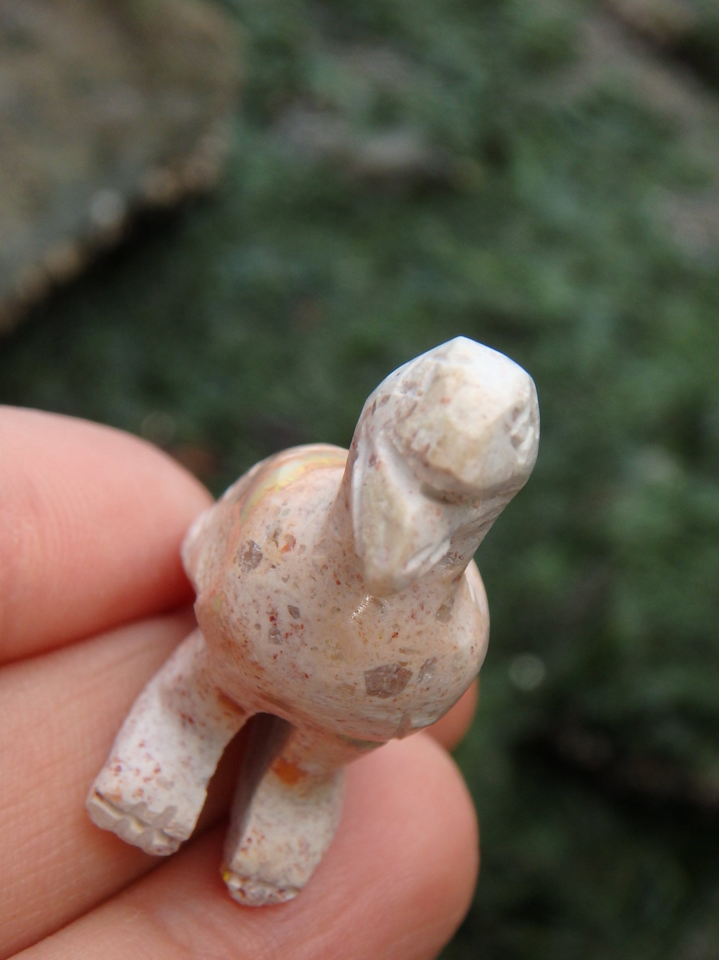  Elegant Eagle Mexican Fire Opal Carving