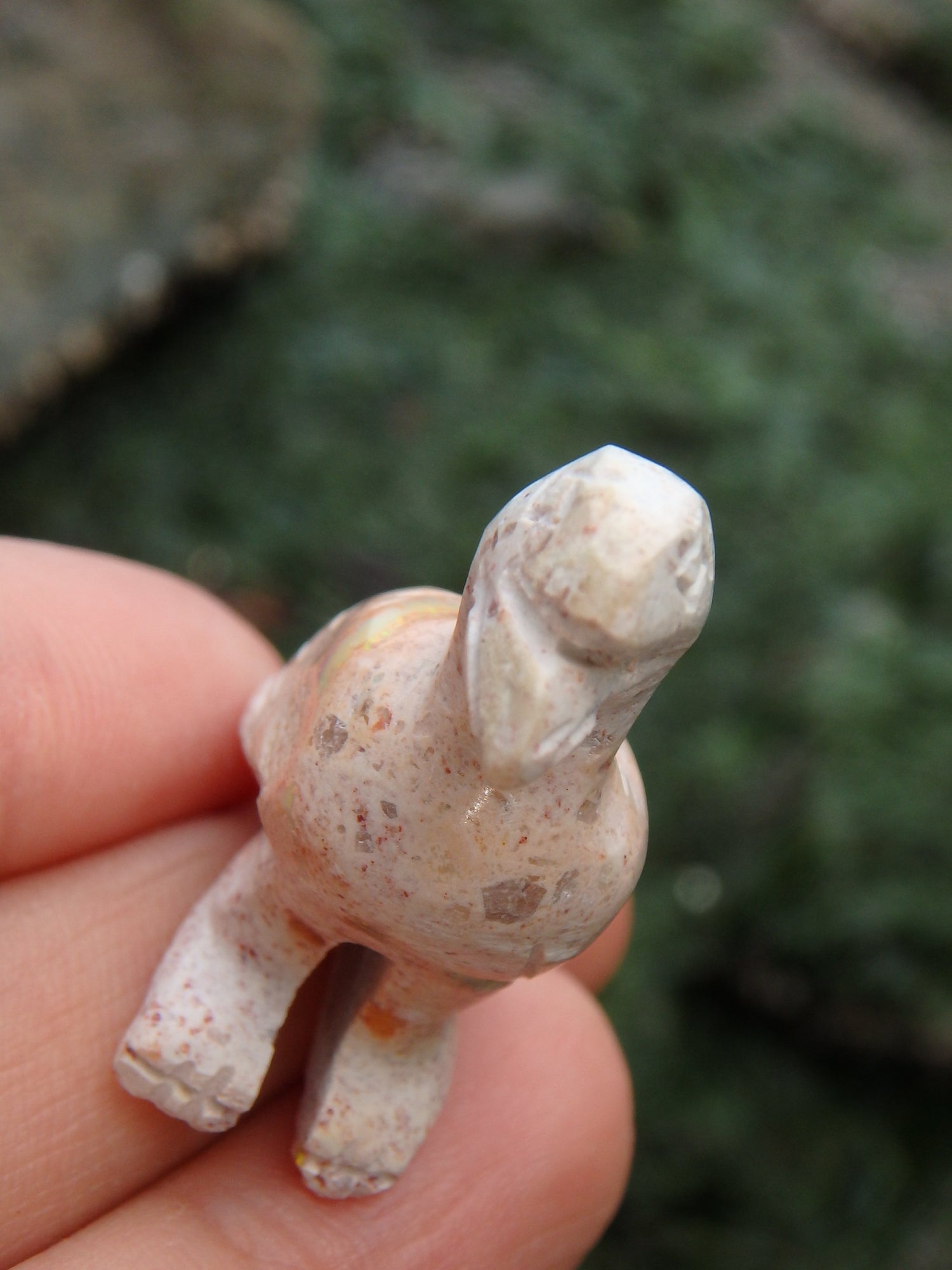  Elegant Eagle Mexican Fire Opal Carving