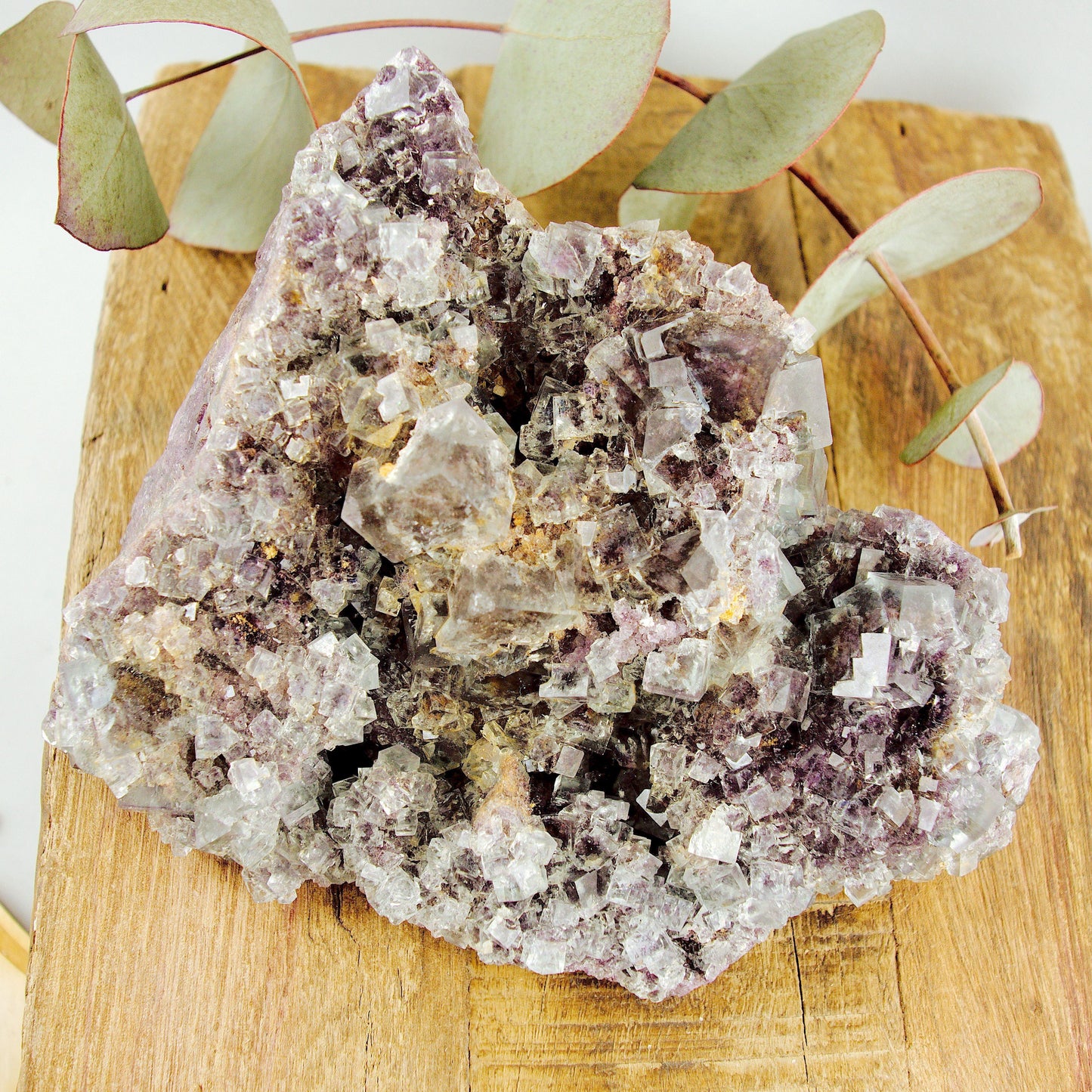  Completely Natural Large 1 LB Cubic Blue & Purple Gemmy Fluorite From Namibia