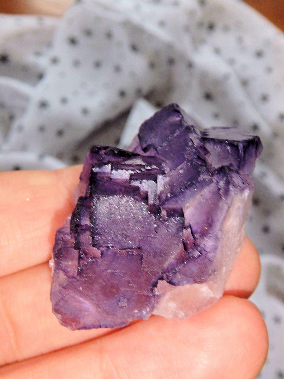  3D Contrast Midnight Purple Fluorite Cluster From Mexico