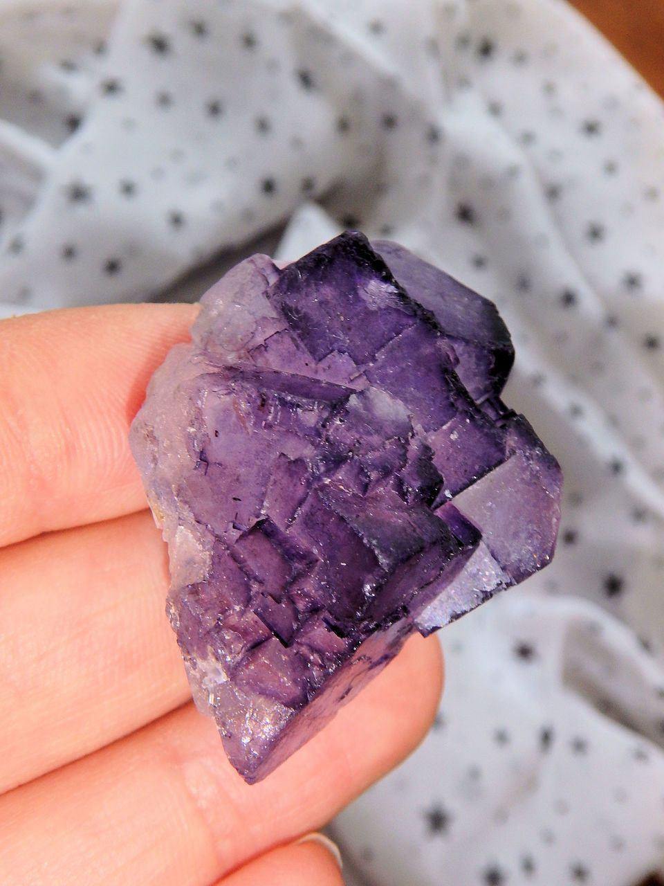  3D Contrast Midnight Purple Fluorite Cluster From Mexico