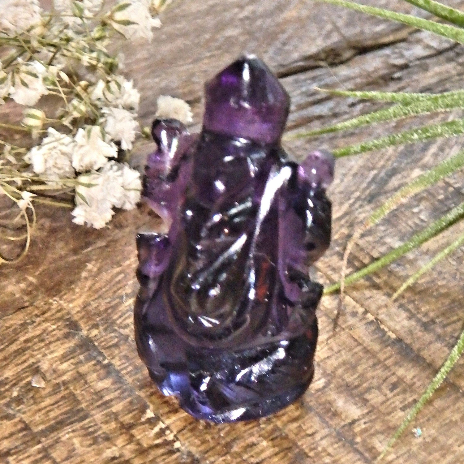  Brilliant Fluorite Ganesha Dainty Carving- The Remover of Obstacles