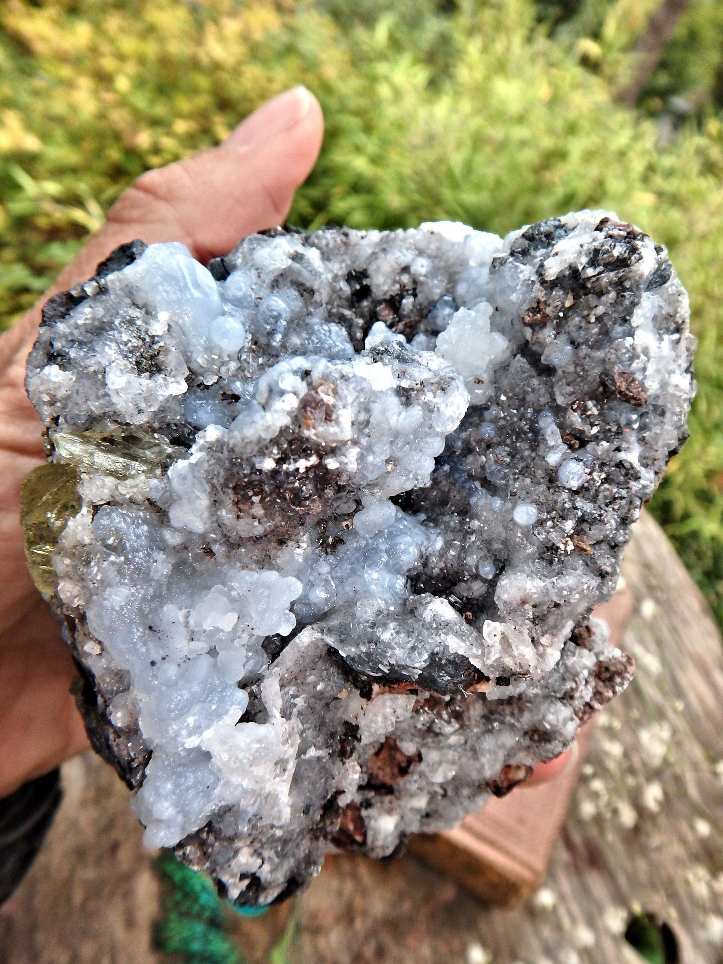  Chunky Large Golden Apatite Points Nestled In Matrix