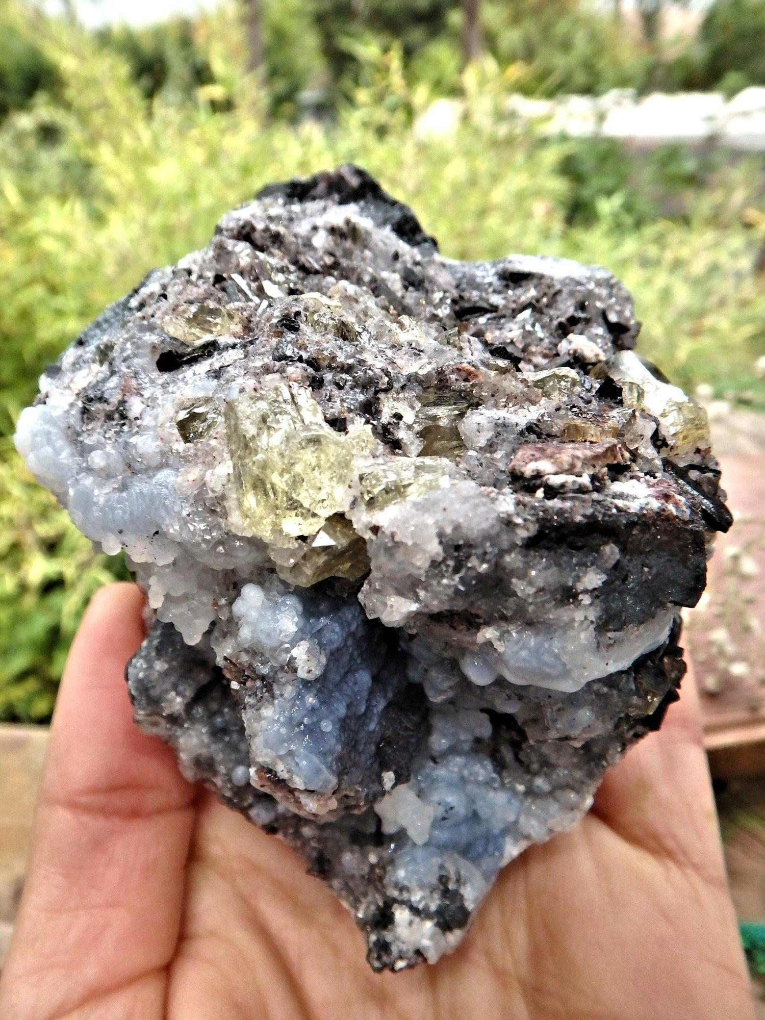  Chunky Large Golden Apatite Points Nestled In Matrix