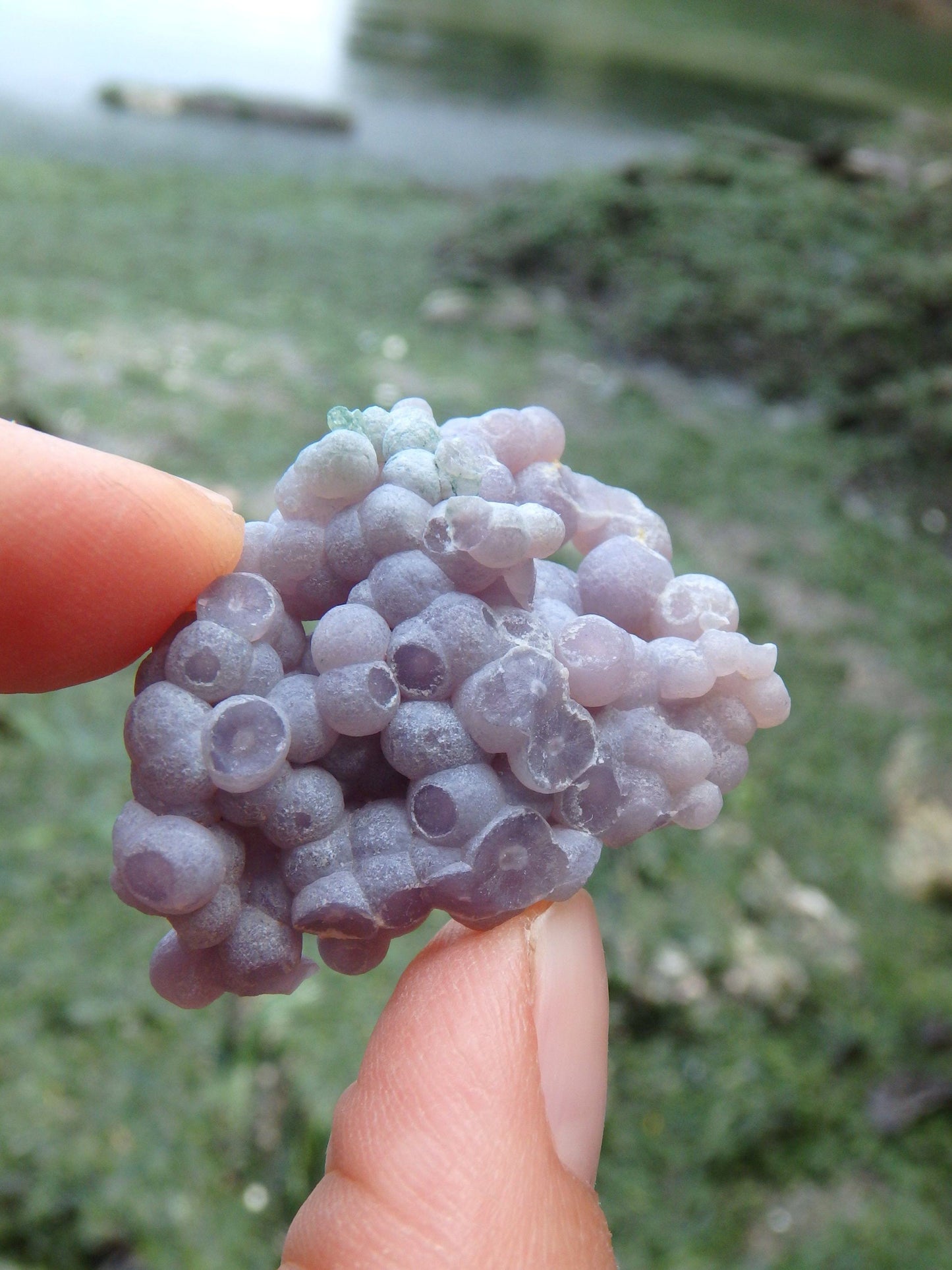  Cute Hand Held Grape Agate Specimen From Indonesia 1