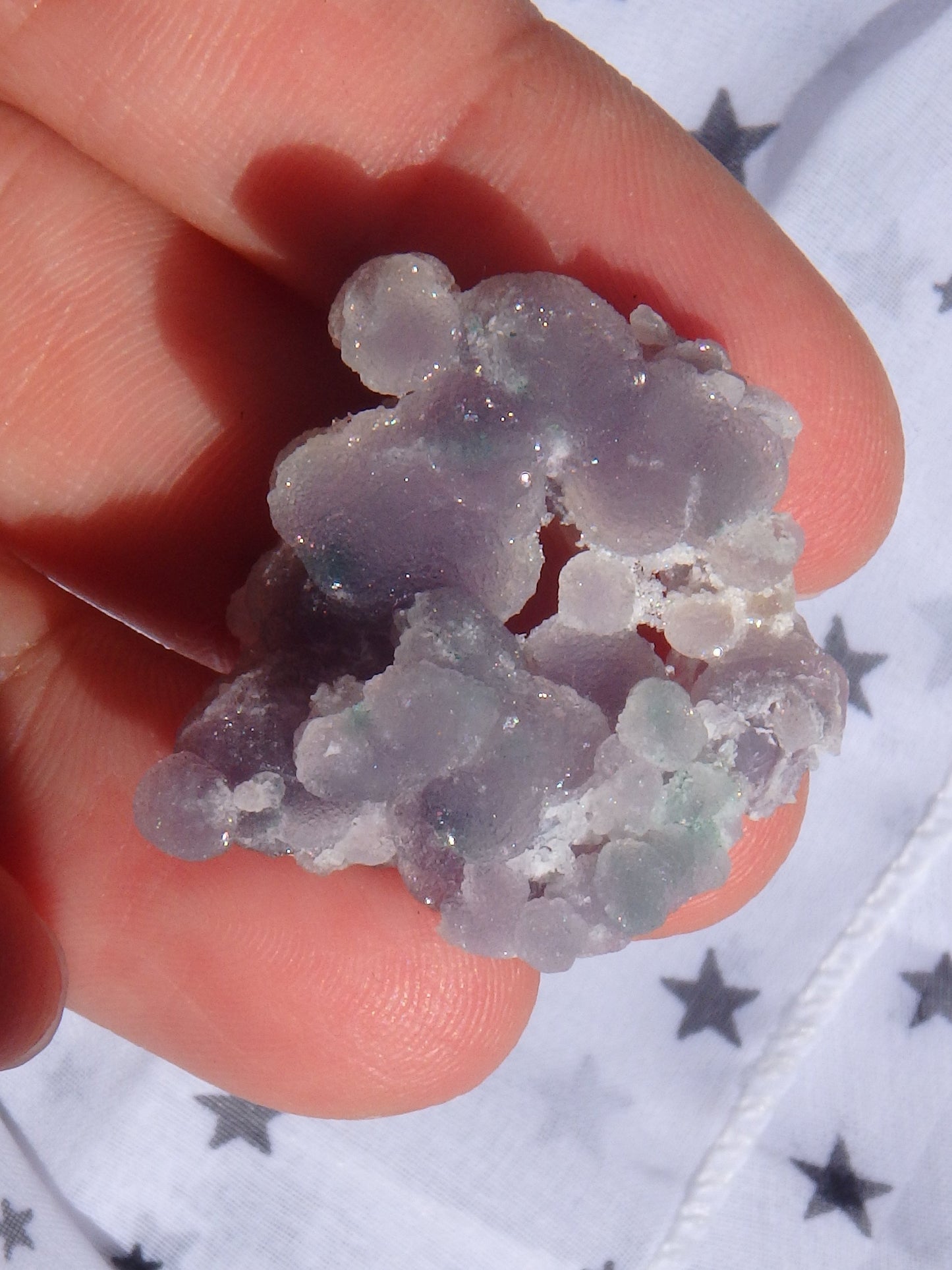 Shimmering Purple & Green Grape Agate Hand Held Specimen - Metiz Tier Price