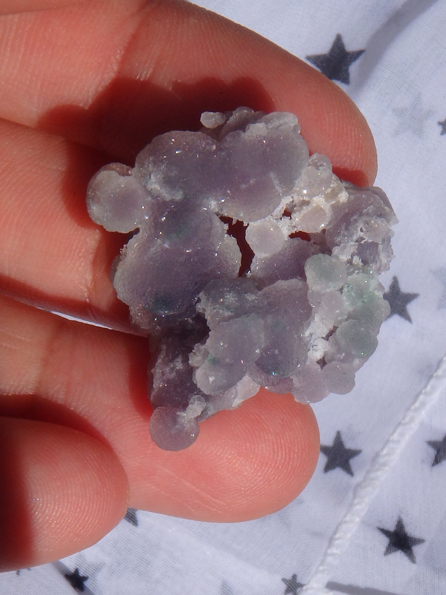 Shimmering Purple & Green Grape Agate Hand Held Specimen - Metiz Tier Price