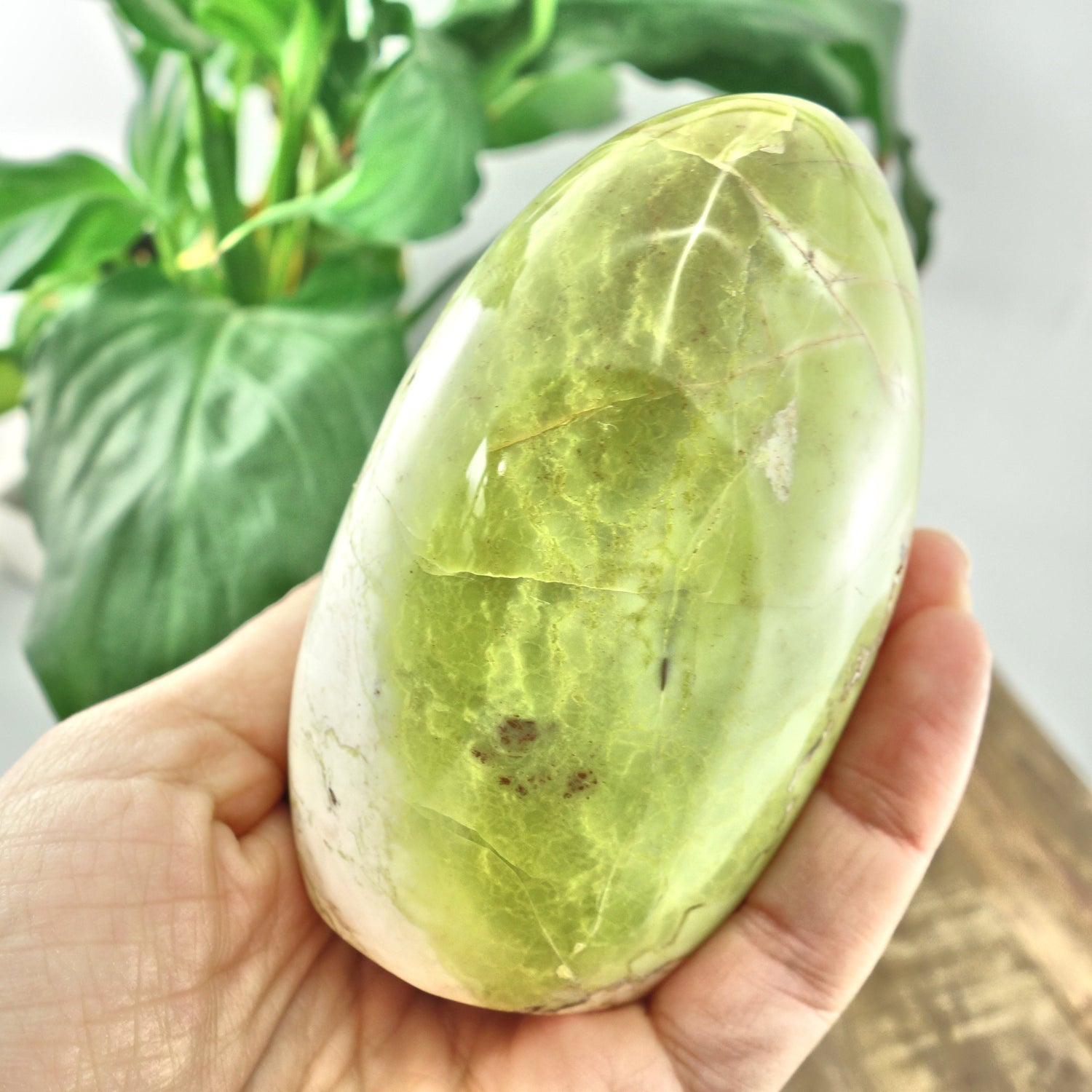  Electric Green Opal Standing Display Specimen