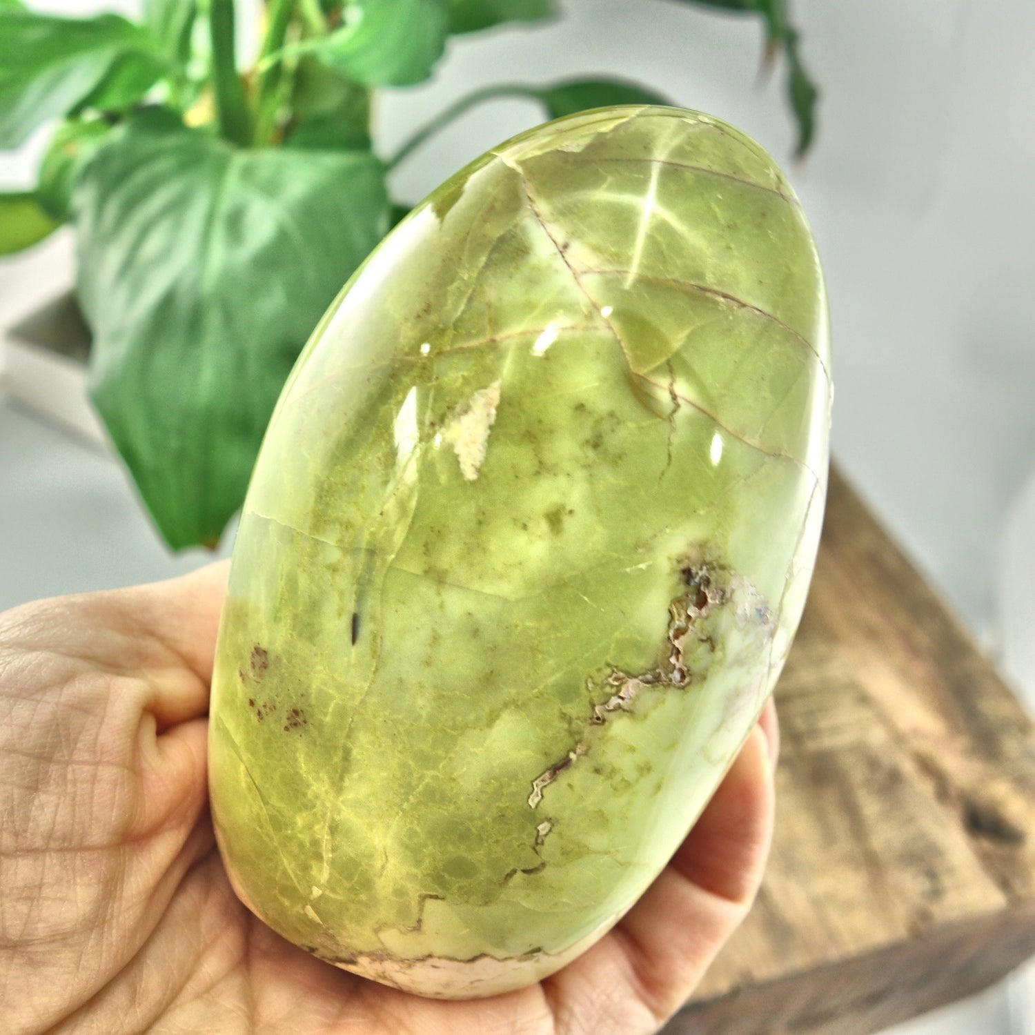  Electric Green Opal Standing Display Specimen