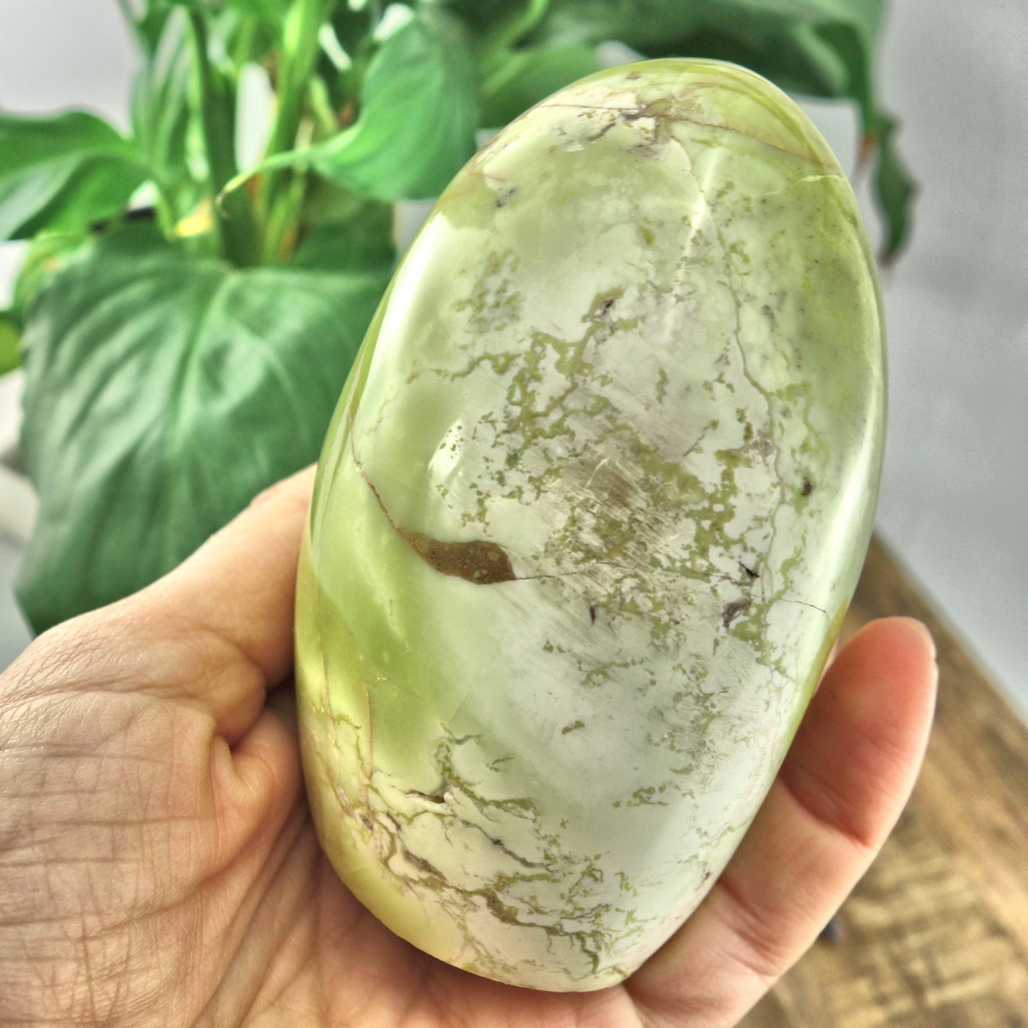  Electric Green Opal Standing Display Specimen