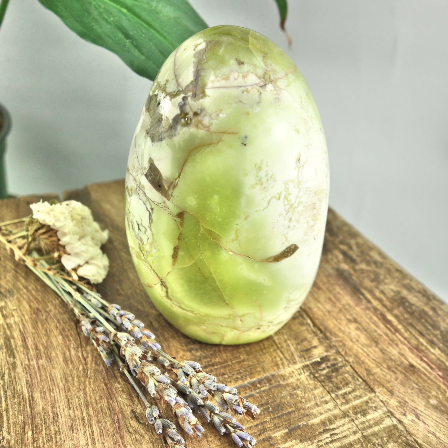  Electric Green Opal Standing Display Specimen