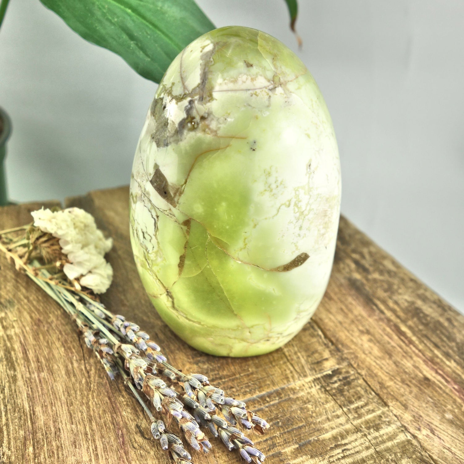  Electric Green Opal Standing Display Specimen