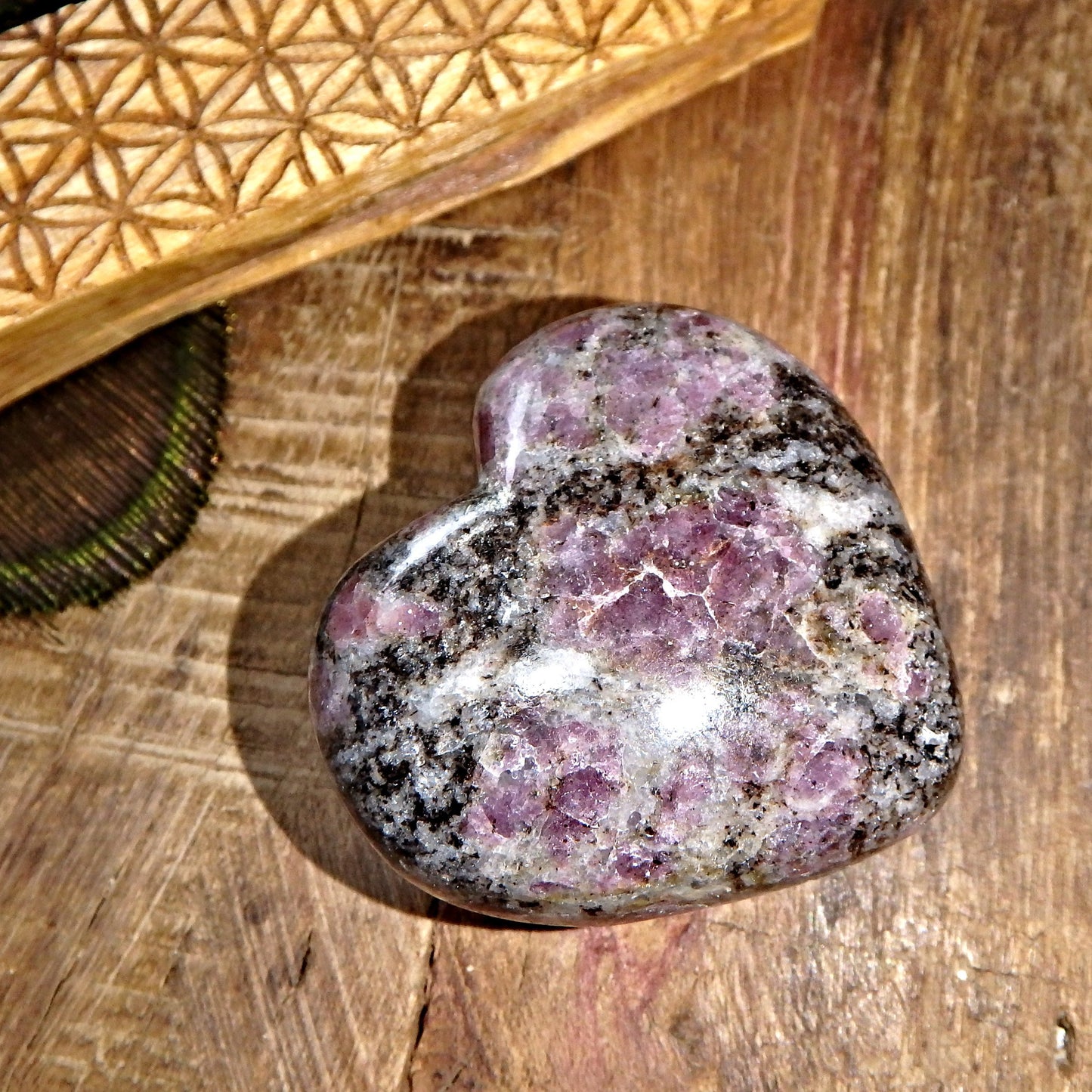 Rubellite & Milky Quartz Love Heart Carving 1