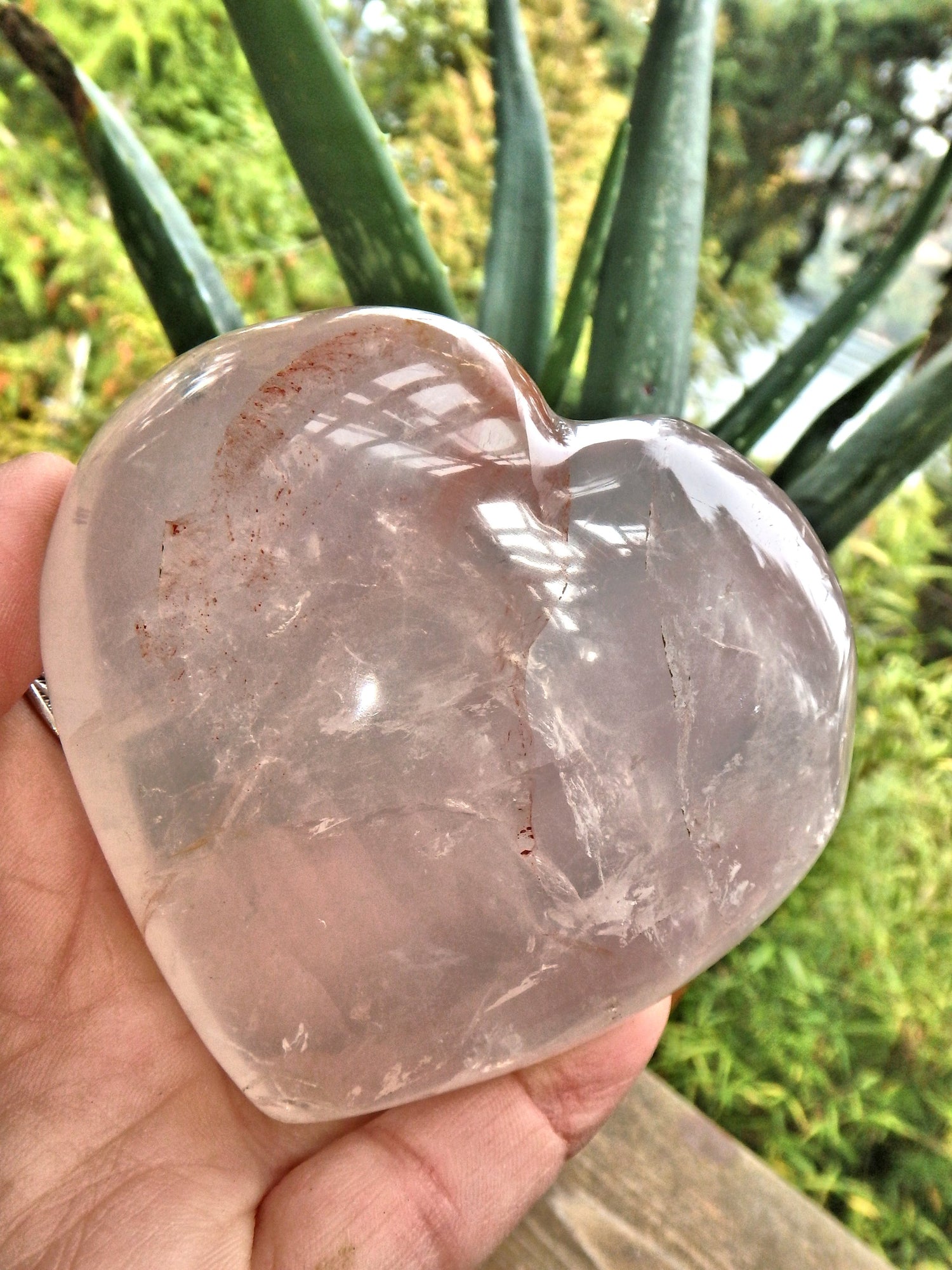 Hematoid Quartz Love Heart REDUCED1 - Earth Family Crystals