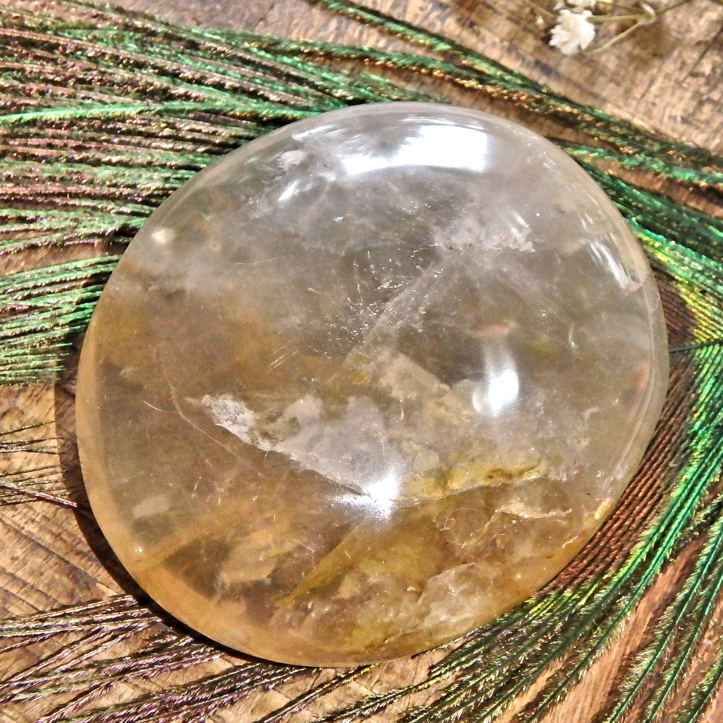  Clouds of Golden Inclusions Hematoid Quartz Hand Held Specimen