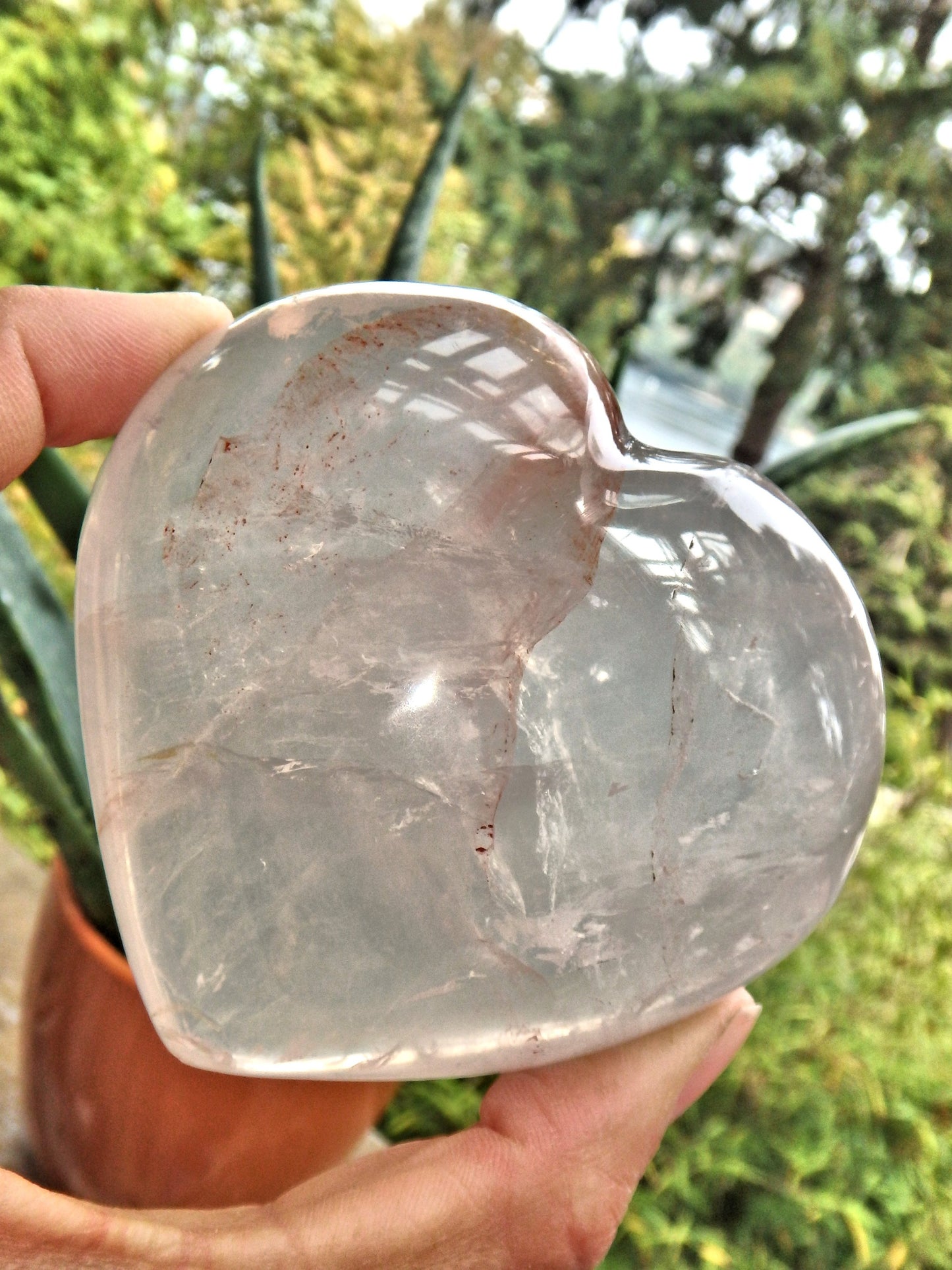 Hematoid Quartz Love Heart REDUCED1 - Earth Family Crystals