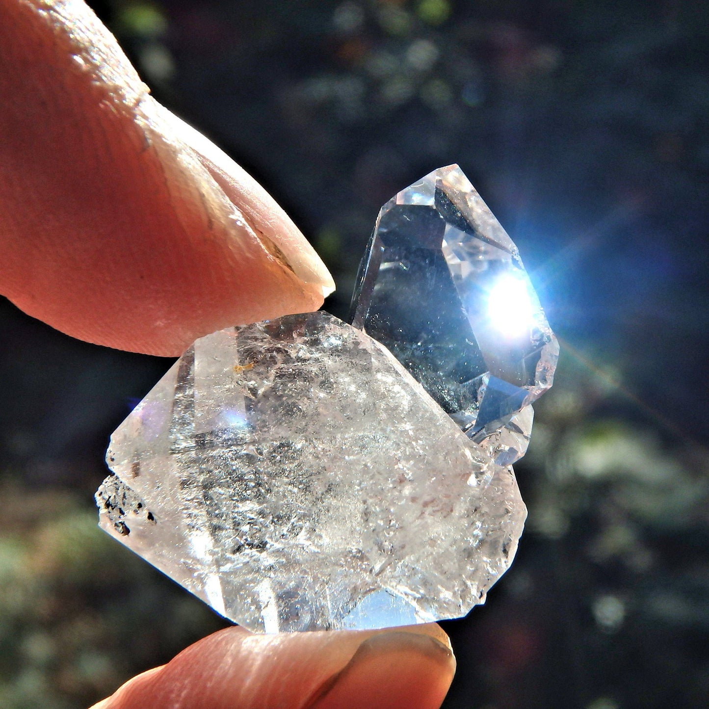  Cute Handheld NY Herkimer Diamond Dainty Cluster