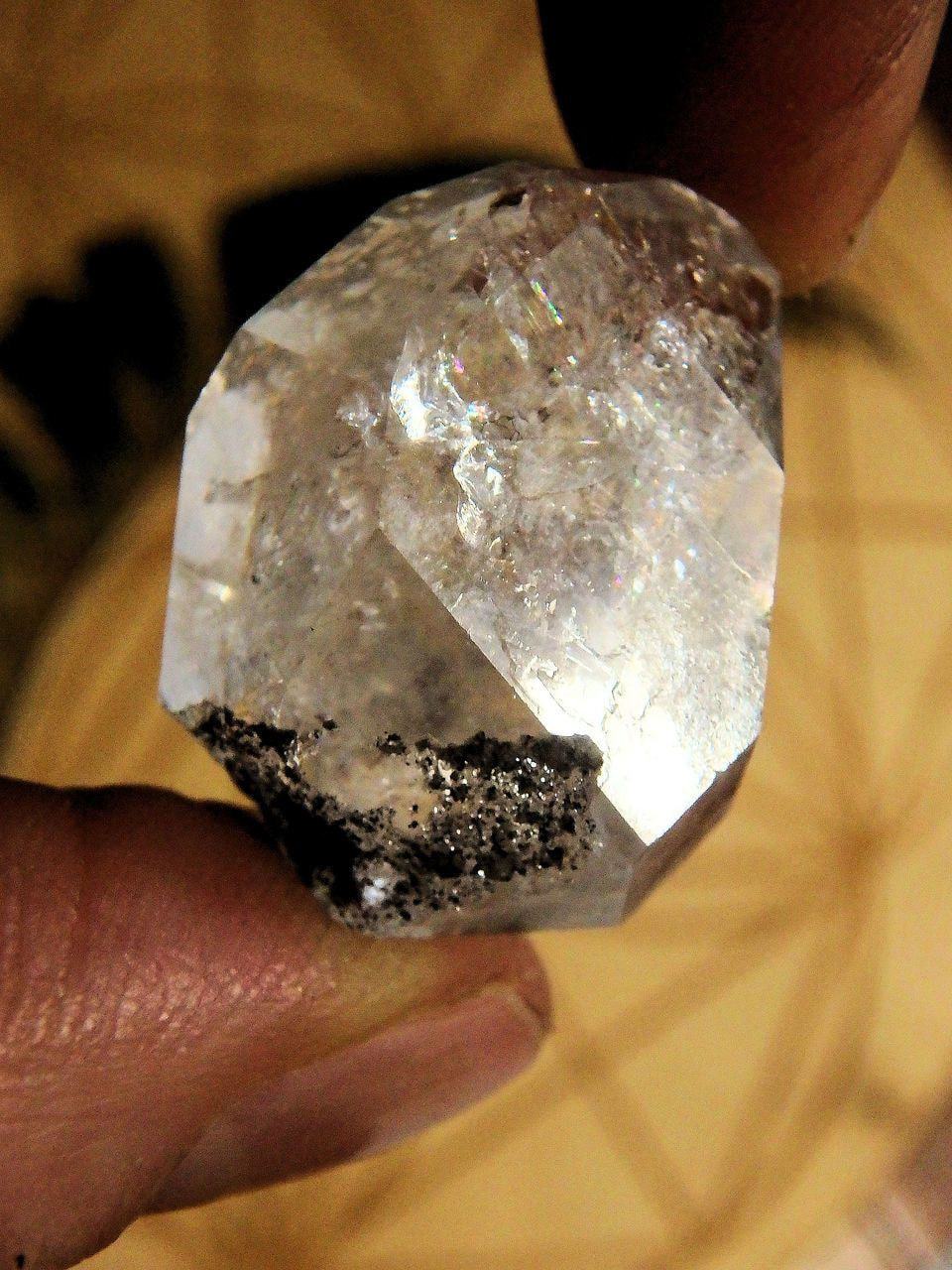  Brilliant Rainbows NY Herkimer Diamond Hand Held Specimen
