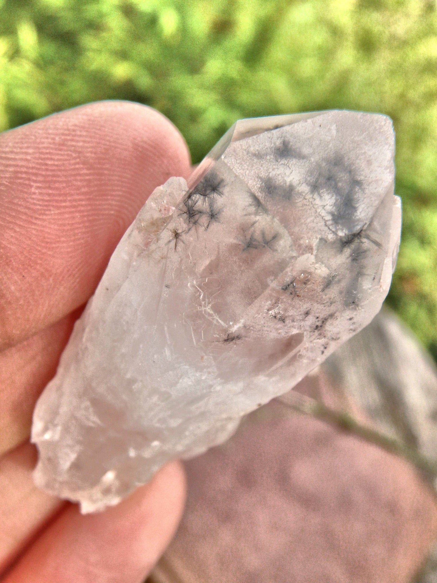  Bursts of Star Hollandite Elestial Quartz Point From Madagascar