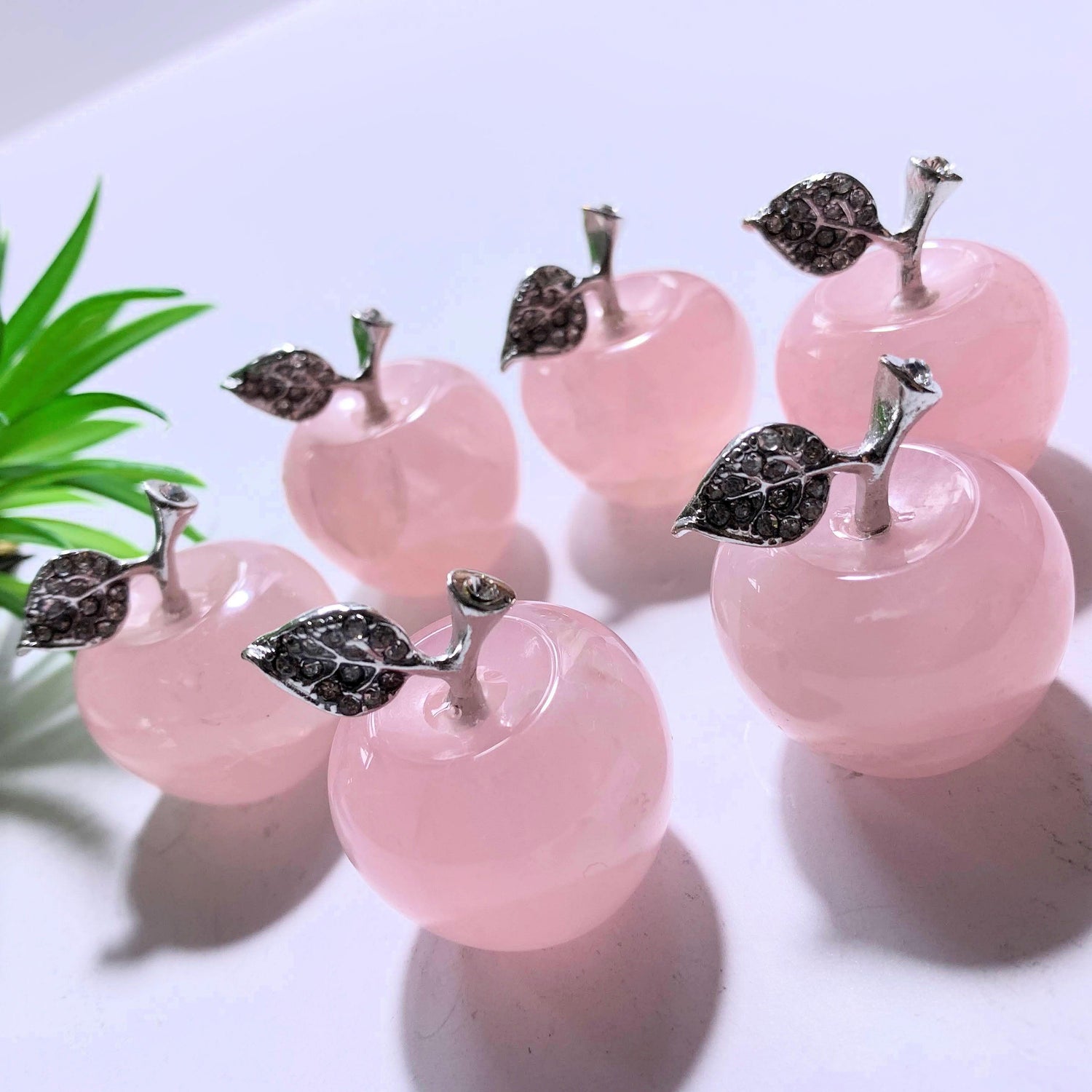  **(NOW TAKING PREORDERS )** One Adorable Rose Quartz Apple Carving