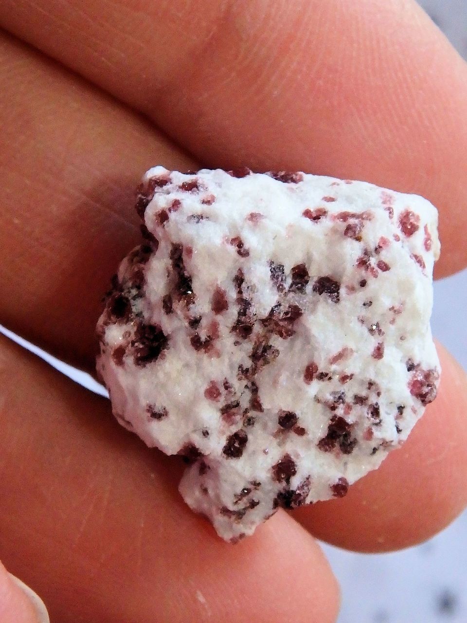 Greenland Rare Burgundy Kakortokite in Creamy White Matrix - Earth Family Crystals