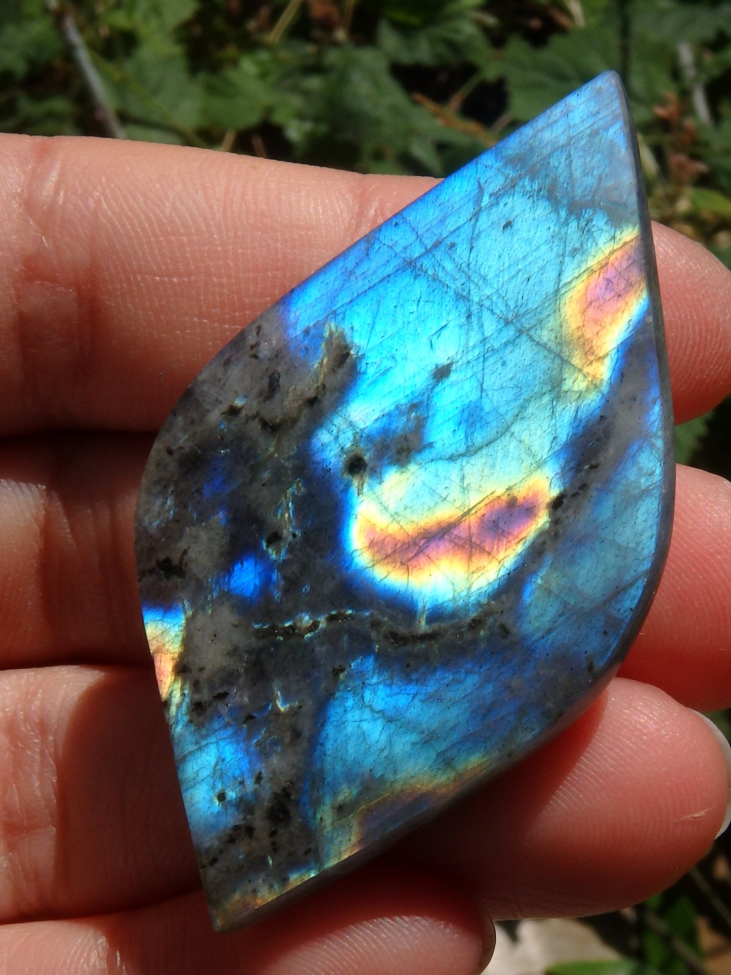 Pretty Double Point Shaped Rainbow Labradorite Cabochon~Ideal for Jewellery Making! - Metiz Tier Price