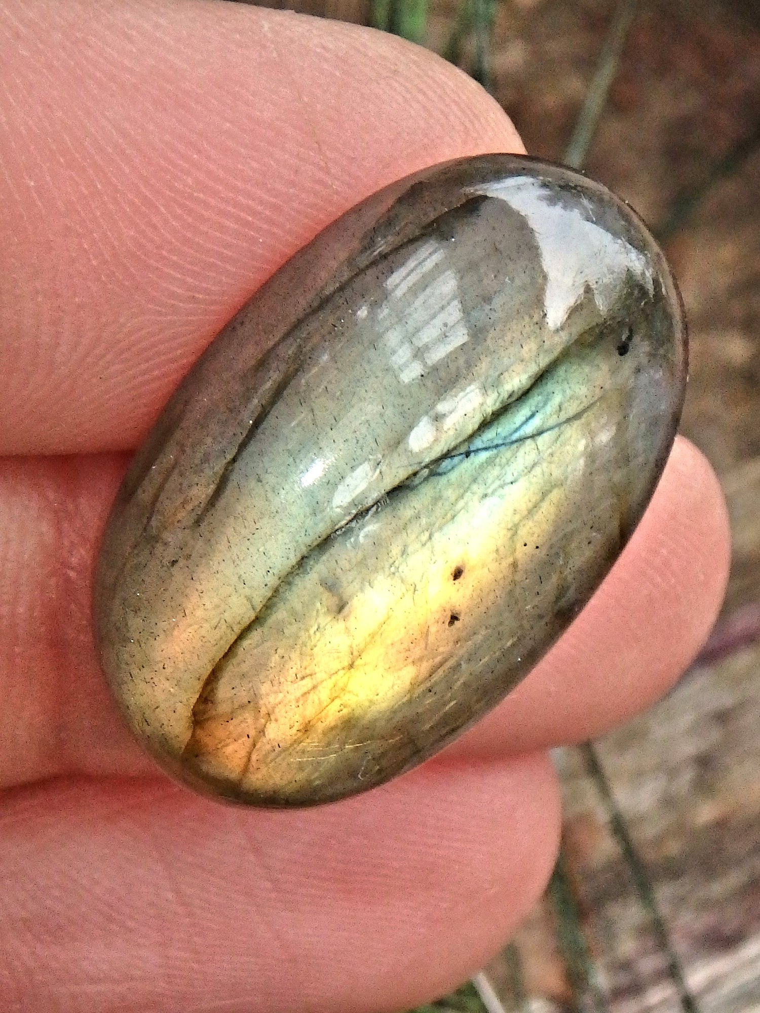 Optical Blue & Golden Flash Labradorite Cabochon - Metiz Tier Price