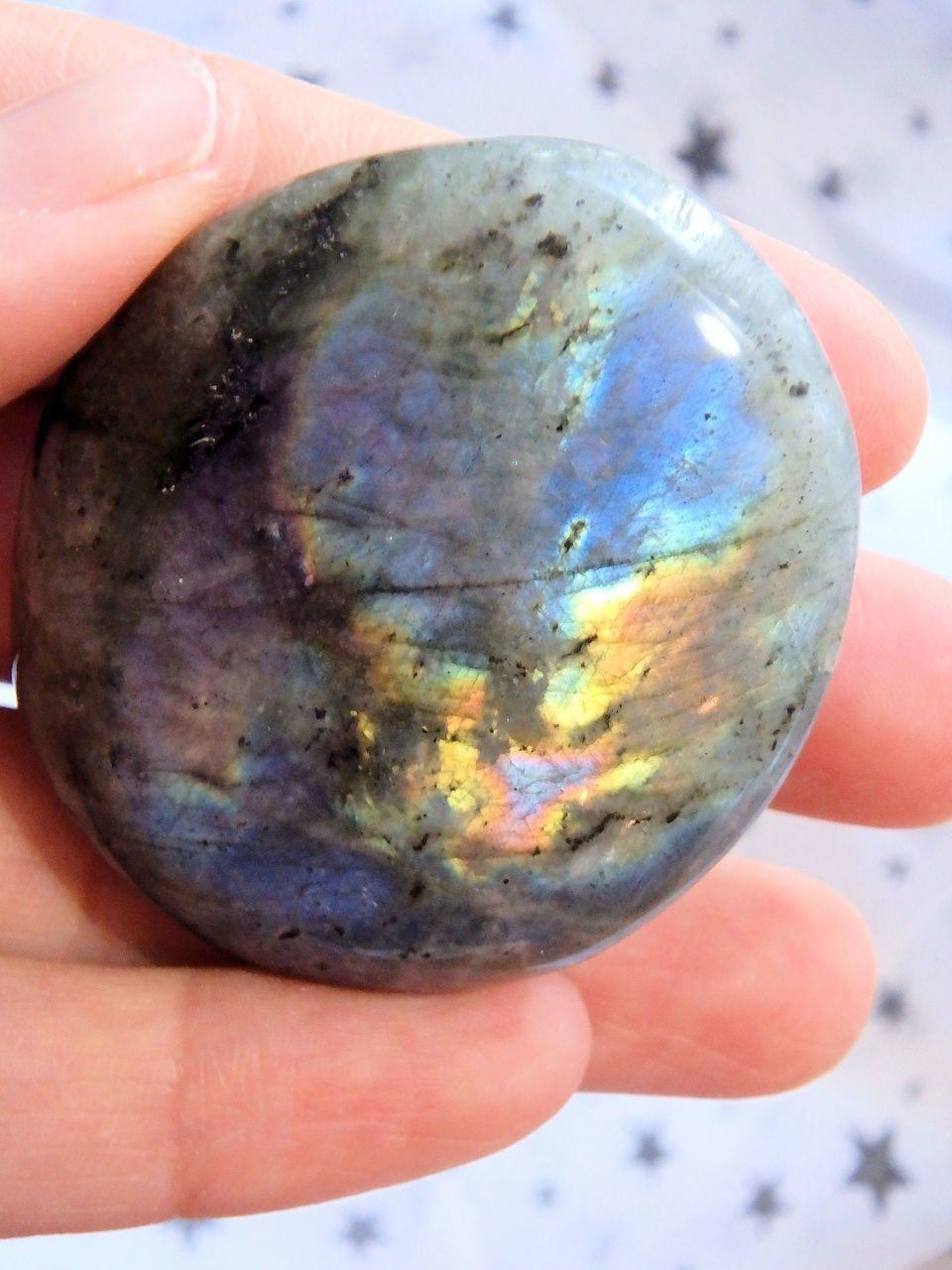  Blue Labradorite Polished Palm Stone 3