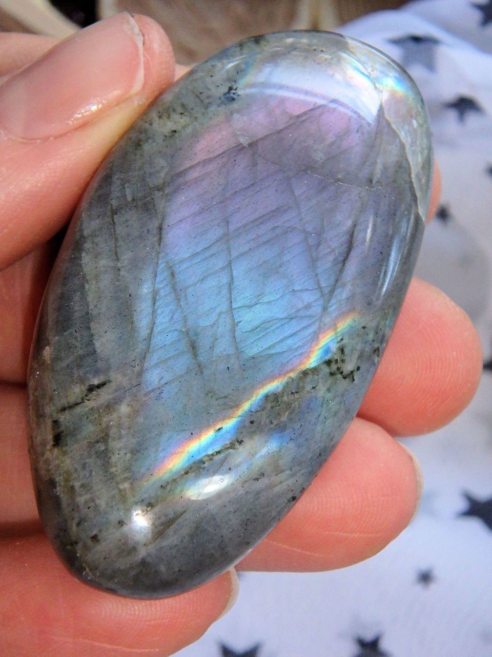  Blue Labradorite Polished Palm Stone 2