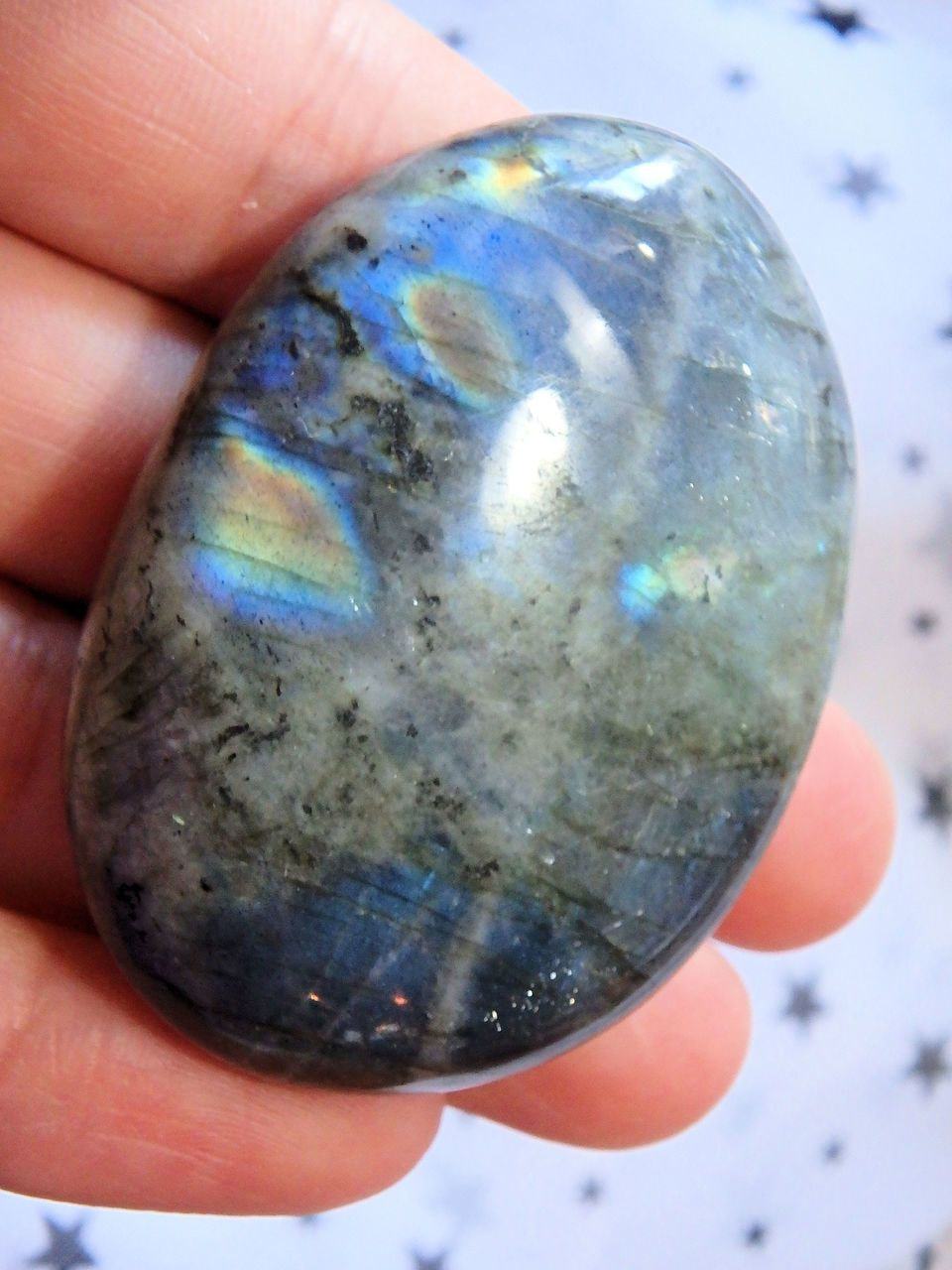  Blue Labradorite Polished Palm Stone 4
