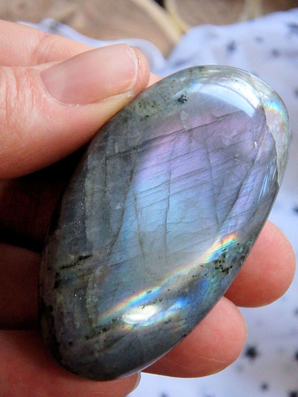  Blue Labradorite Polished Palm Stone 2