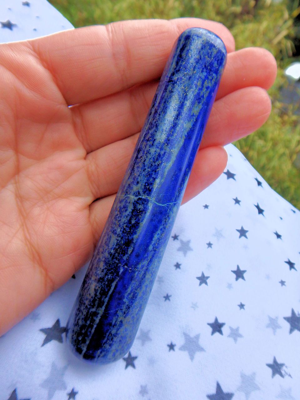 Lush Cobalt Blue Lapis Lazuli Wand 1 - Earth Family Crystals