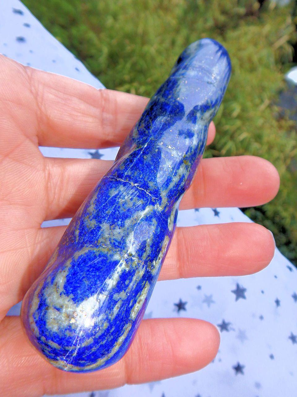  Cobalt Blue Lapis Lazuli Twist Wand