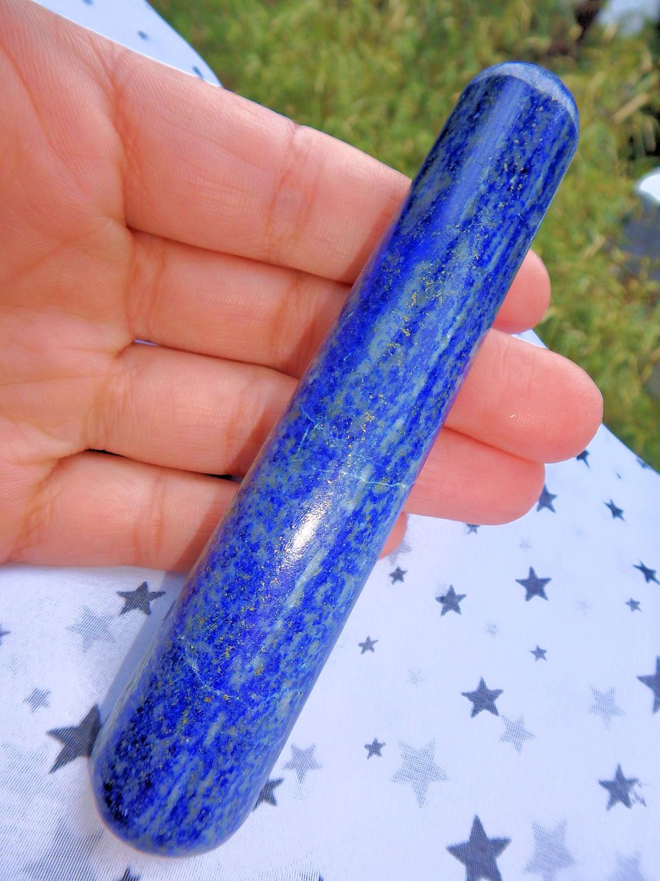 Lush Cobalt Blue Lapis Lazuli Wand 1 - Earth Family Crystals